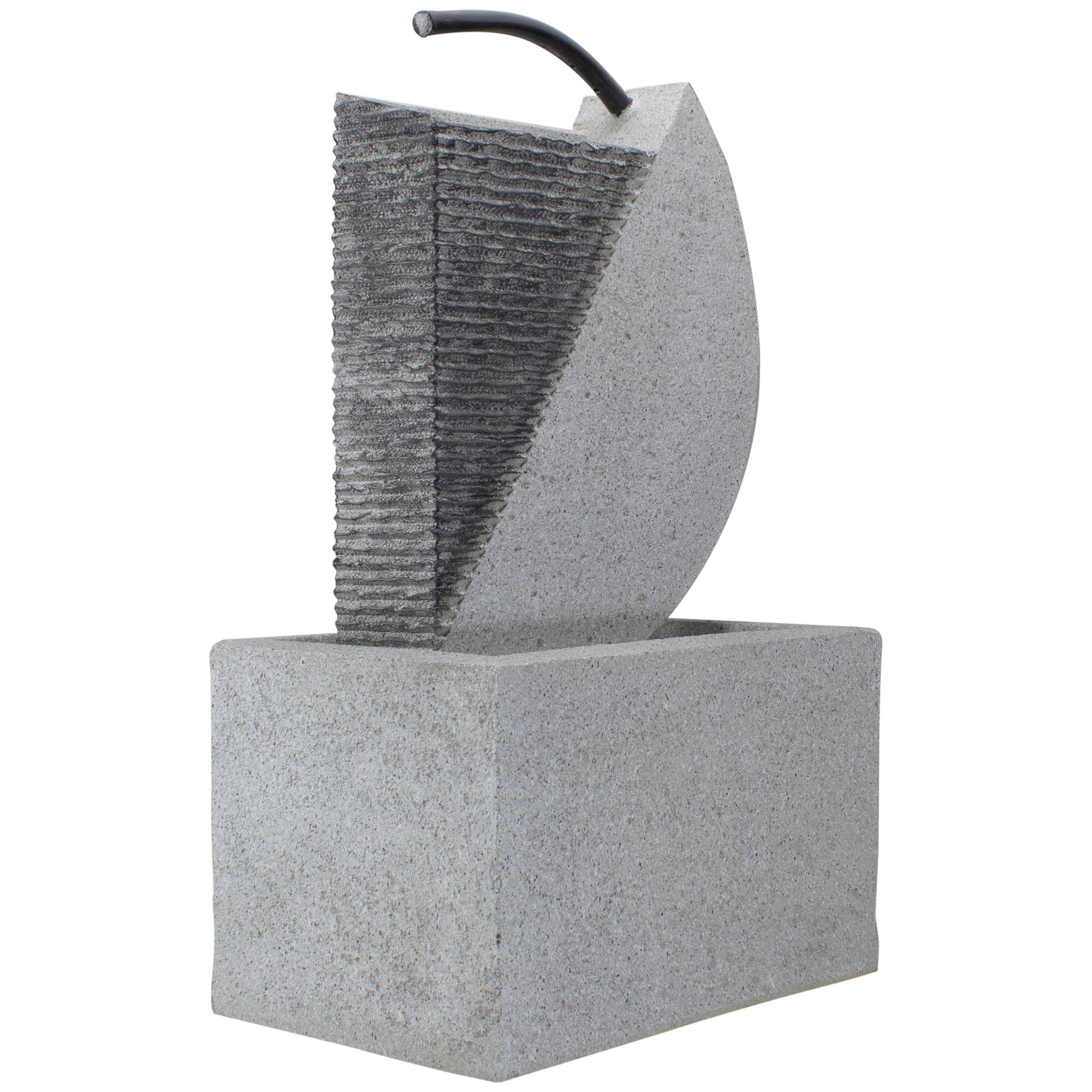 20" Gray Modern Style Rainfall Outdoor Water Fountain