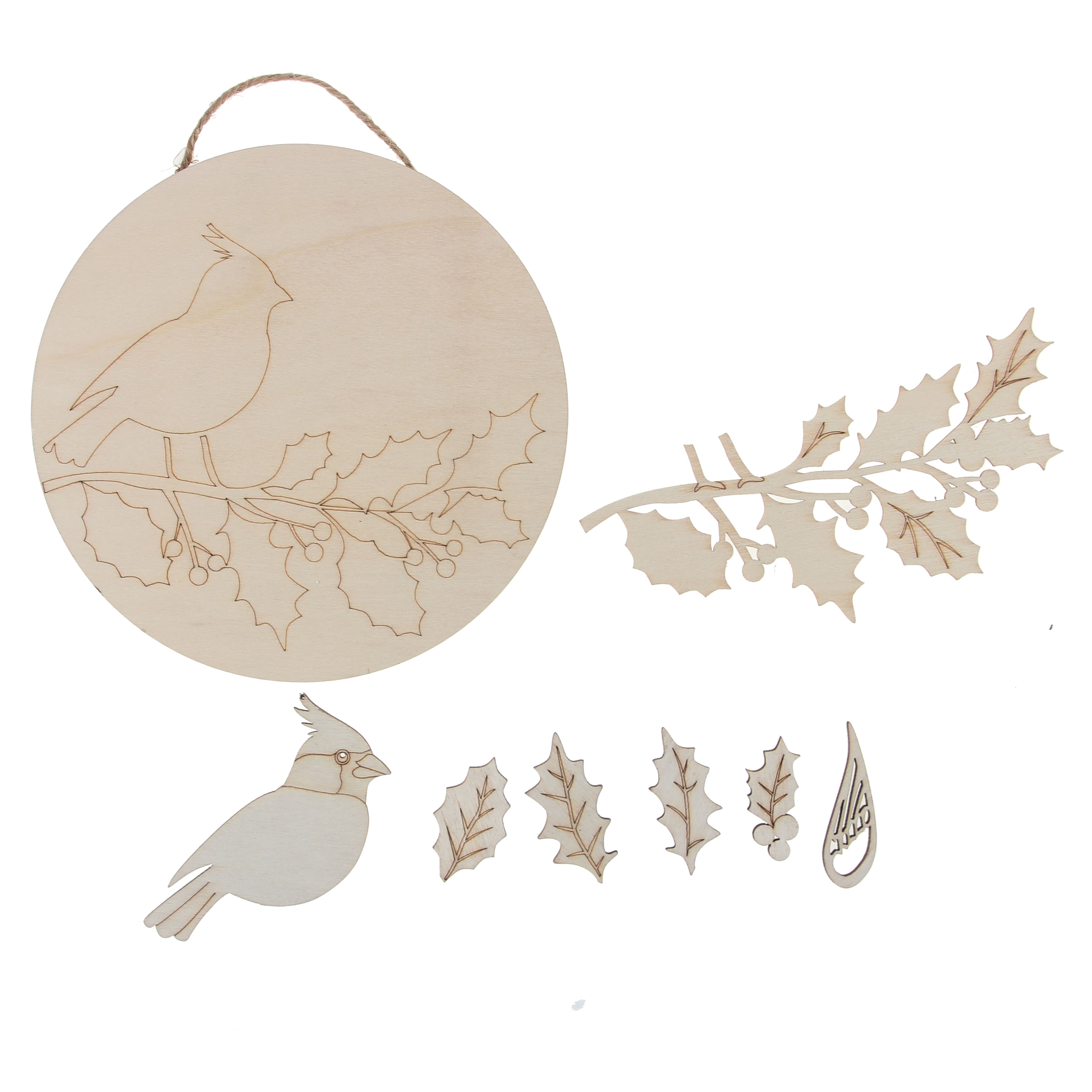 6&#x22; Cardinal Plaque DIY Wood D&#xE9;cor Kit by Make Market&#xAE;