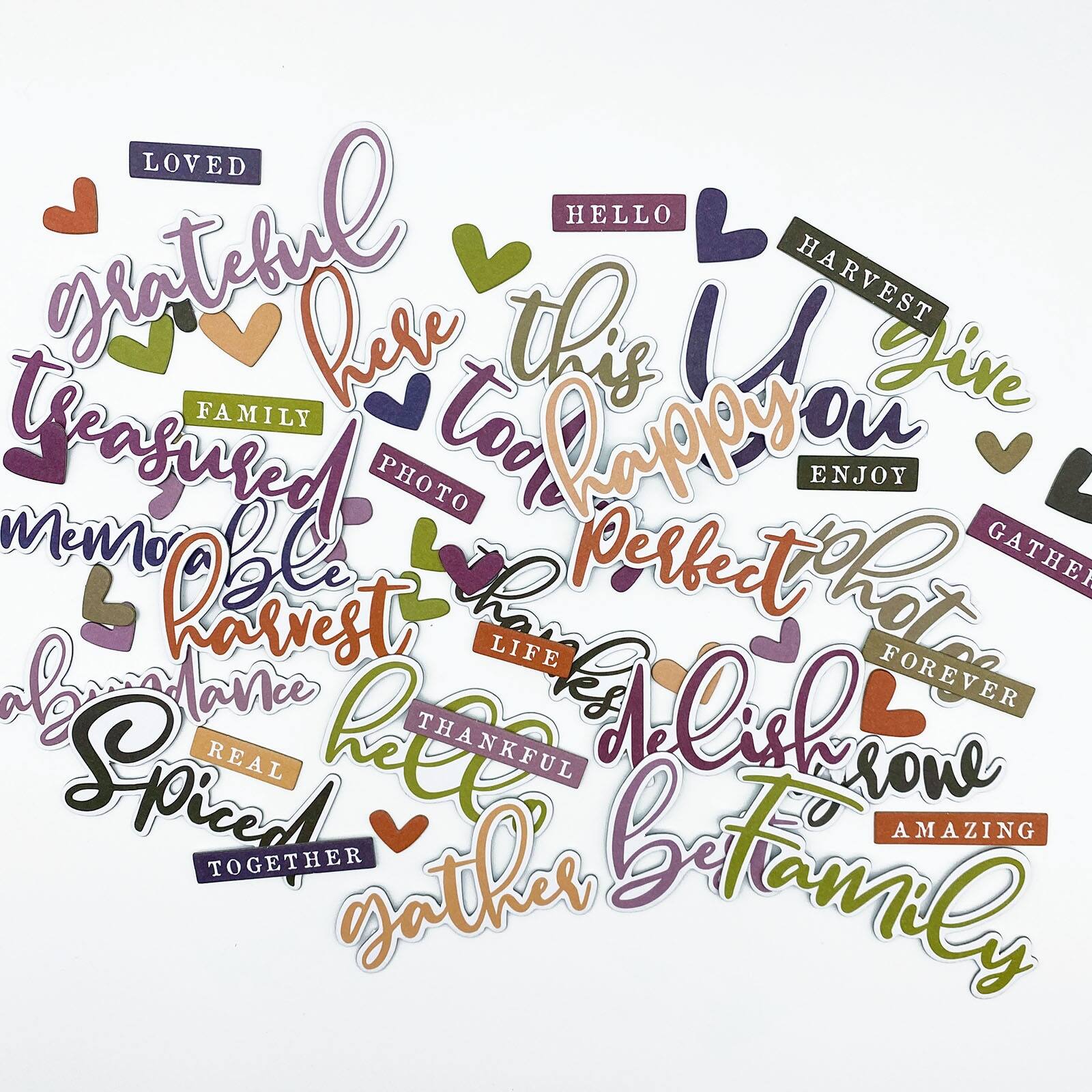 49 And Market ARToptions Plum Grove Chipboard Word Set