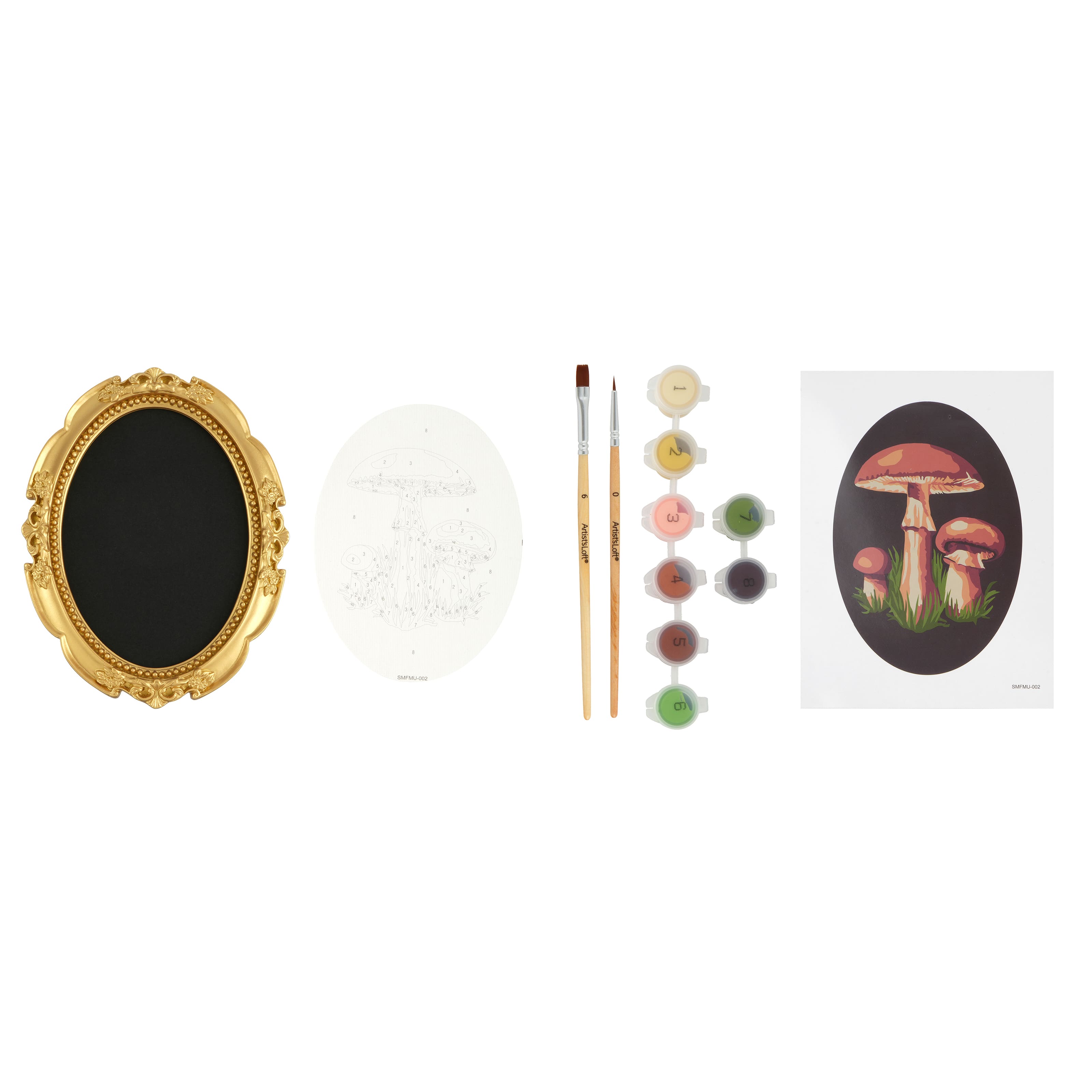 Mushrooms Paint-by-Number Framed Mini Kit by Artist&#x27;s Loft&#xAE;