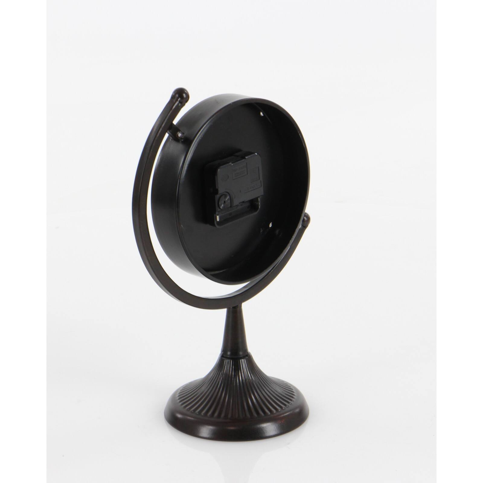 12&#x22; Black Metal Vintage Standing Clock Set