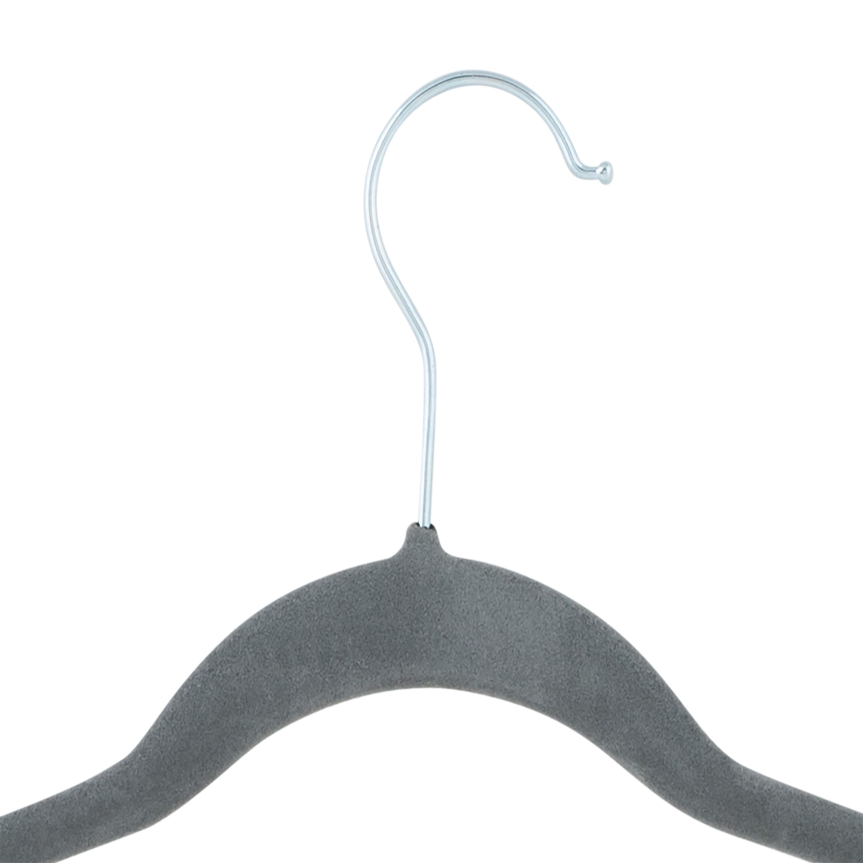 Simplify Children's Gray Velvet Hangers, 6ct.