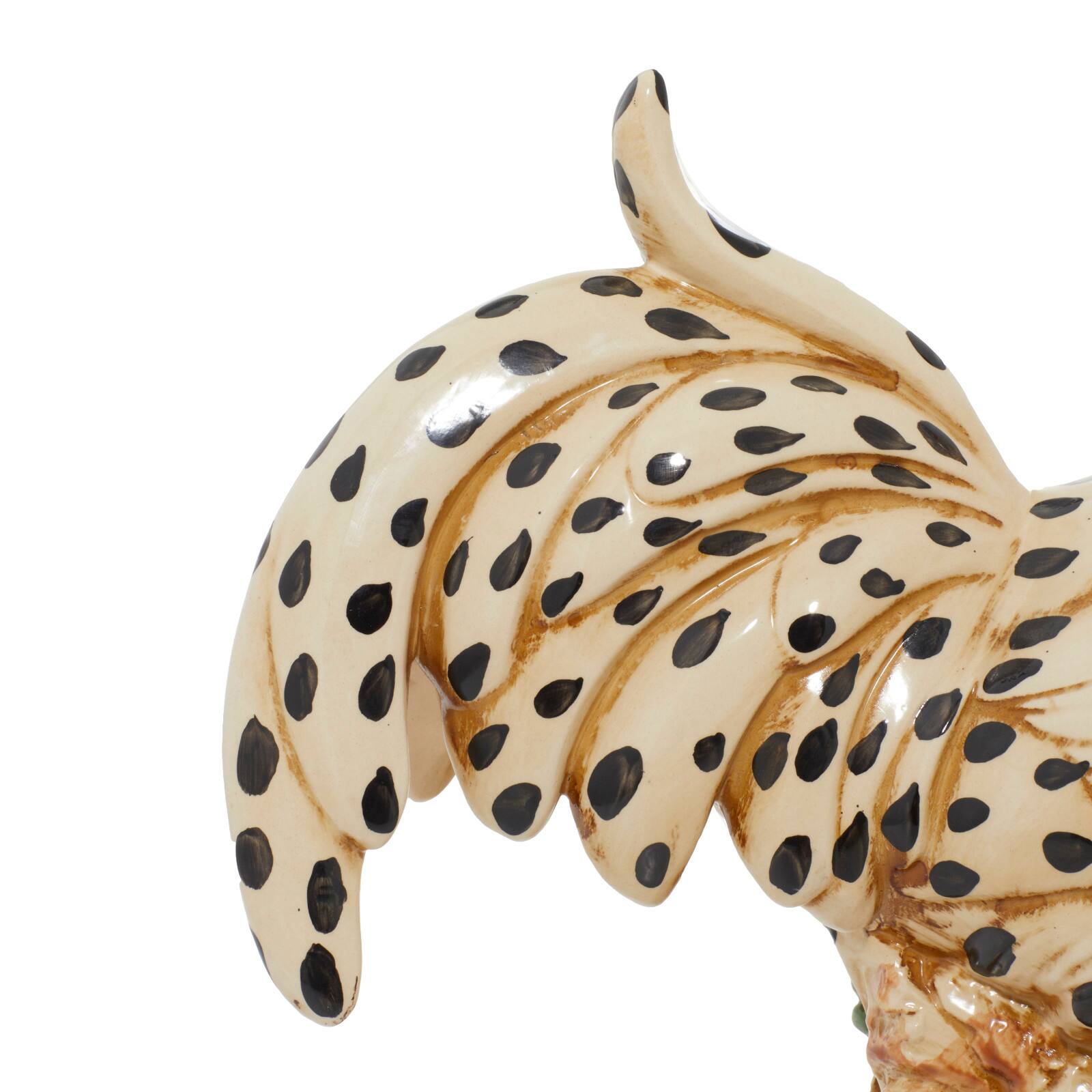 14" Beige Ceramic Farmhouse Rooster Garden Sculpture