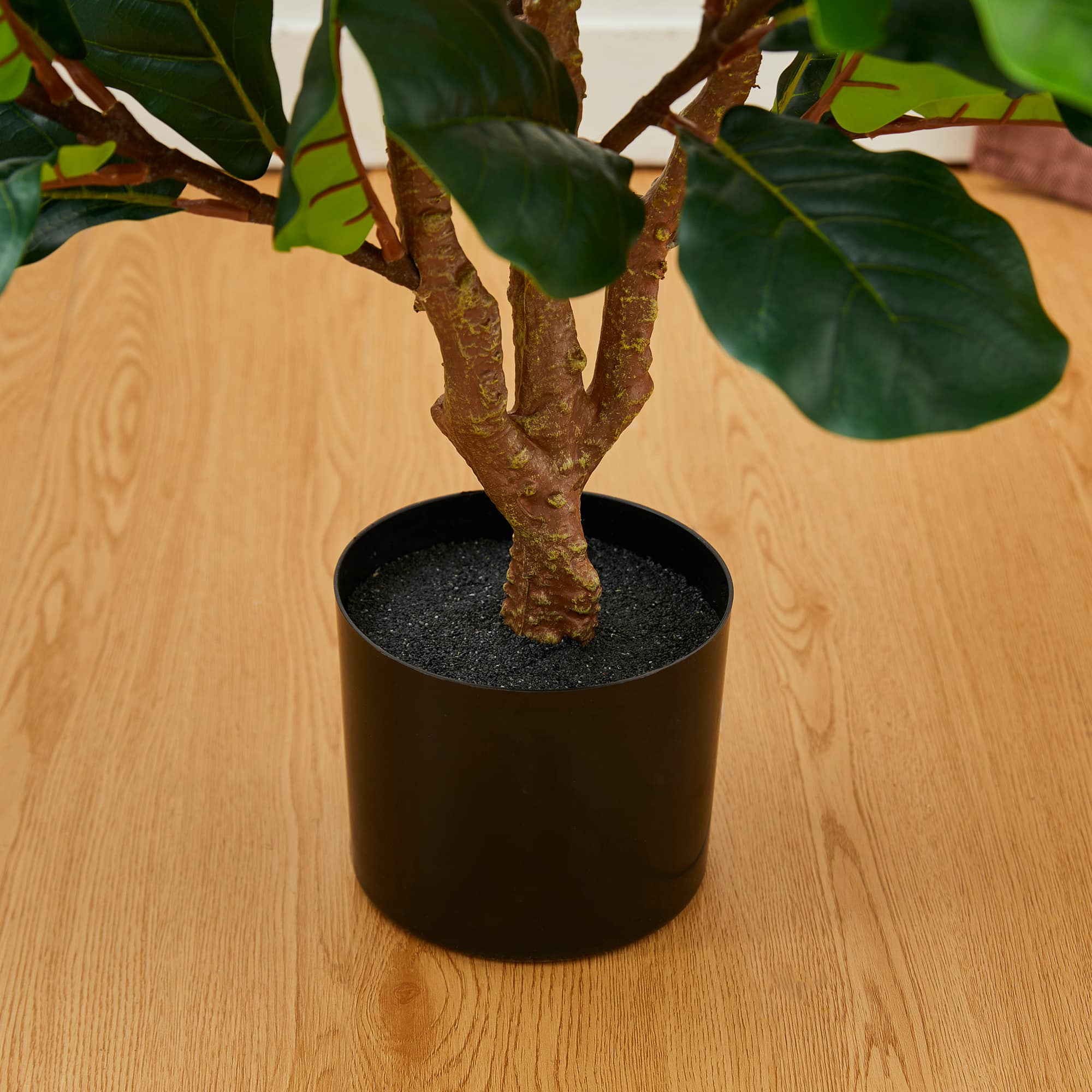 Glitzhome® 3.5ft. Faux Fiddle Leaf Fig Tree in Pot