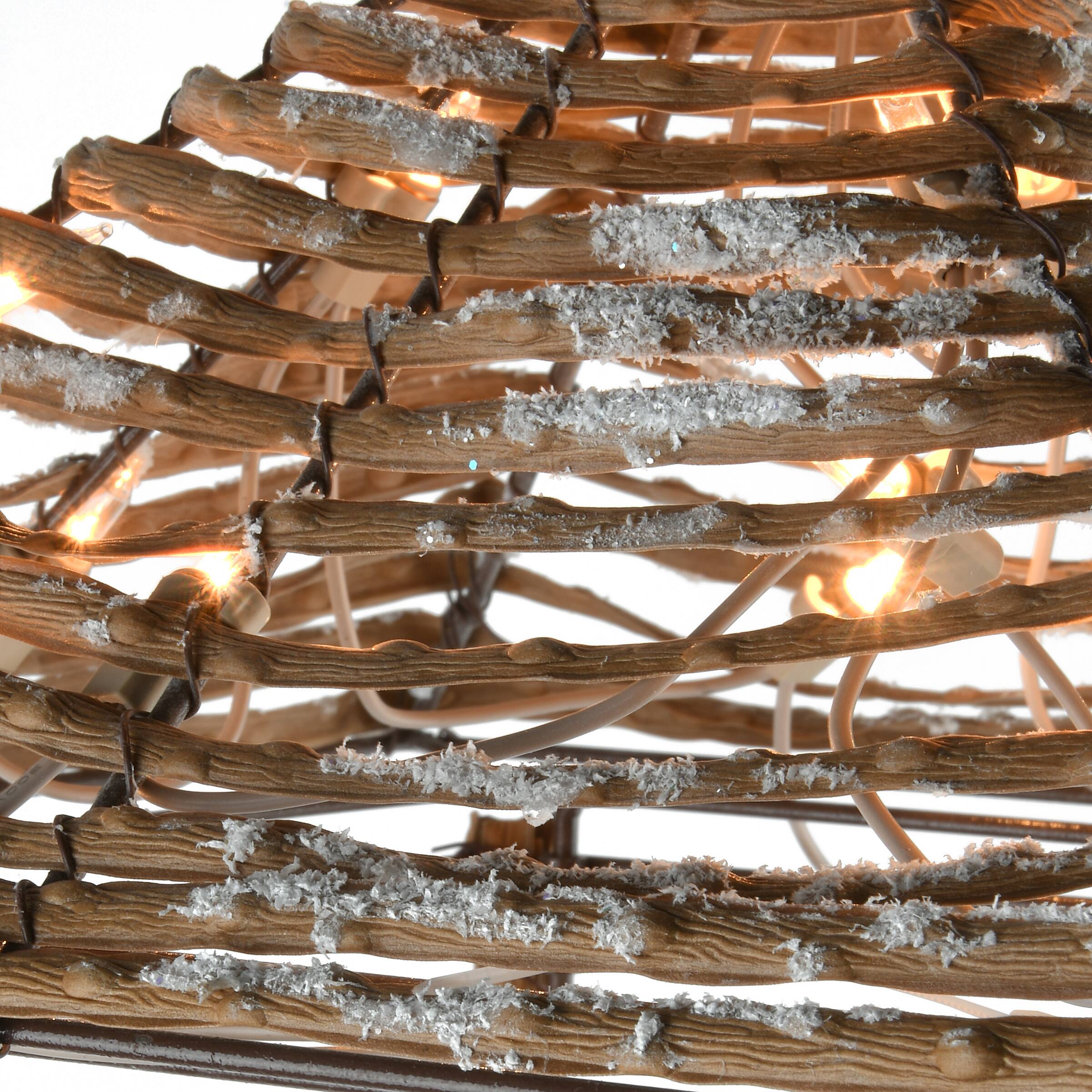 60" Pre-Lit Champagne Vine Lamppost