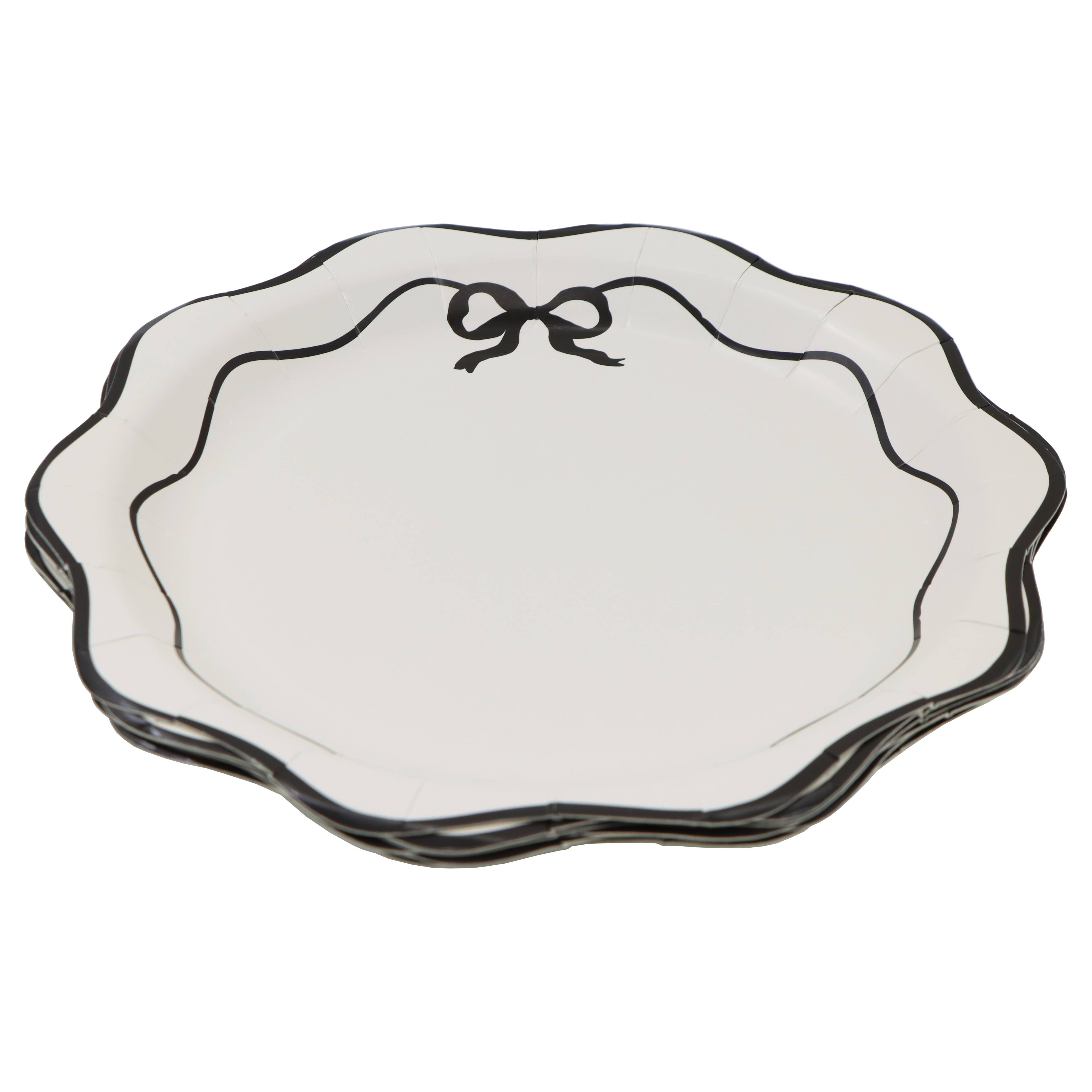 12 Packs: 8 ct. (96 total) 9" Scalloped Bow Paper Dinner Plates by Celebrate It™