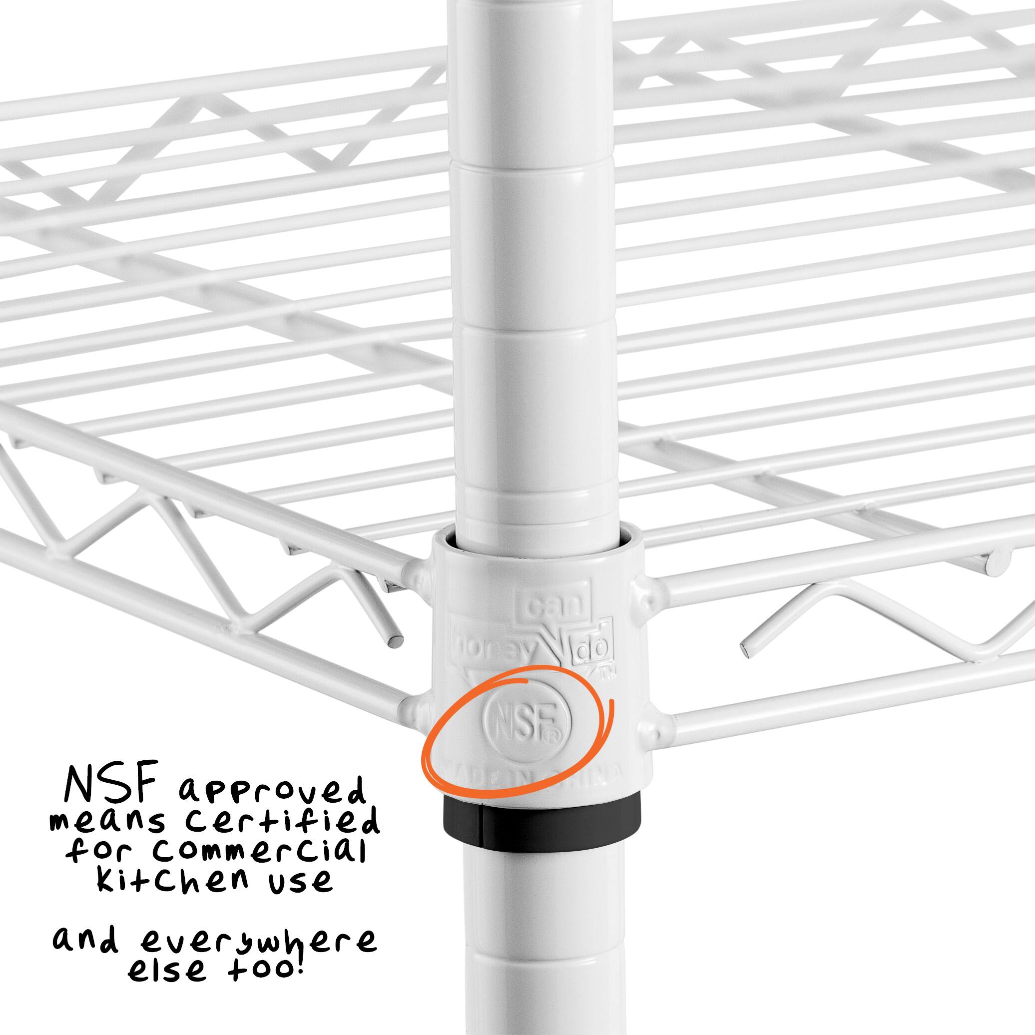 Honey Can Do White 4-Tier Heavy-Duty Adjustable Shelving Unit