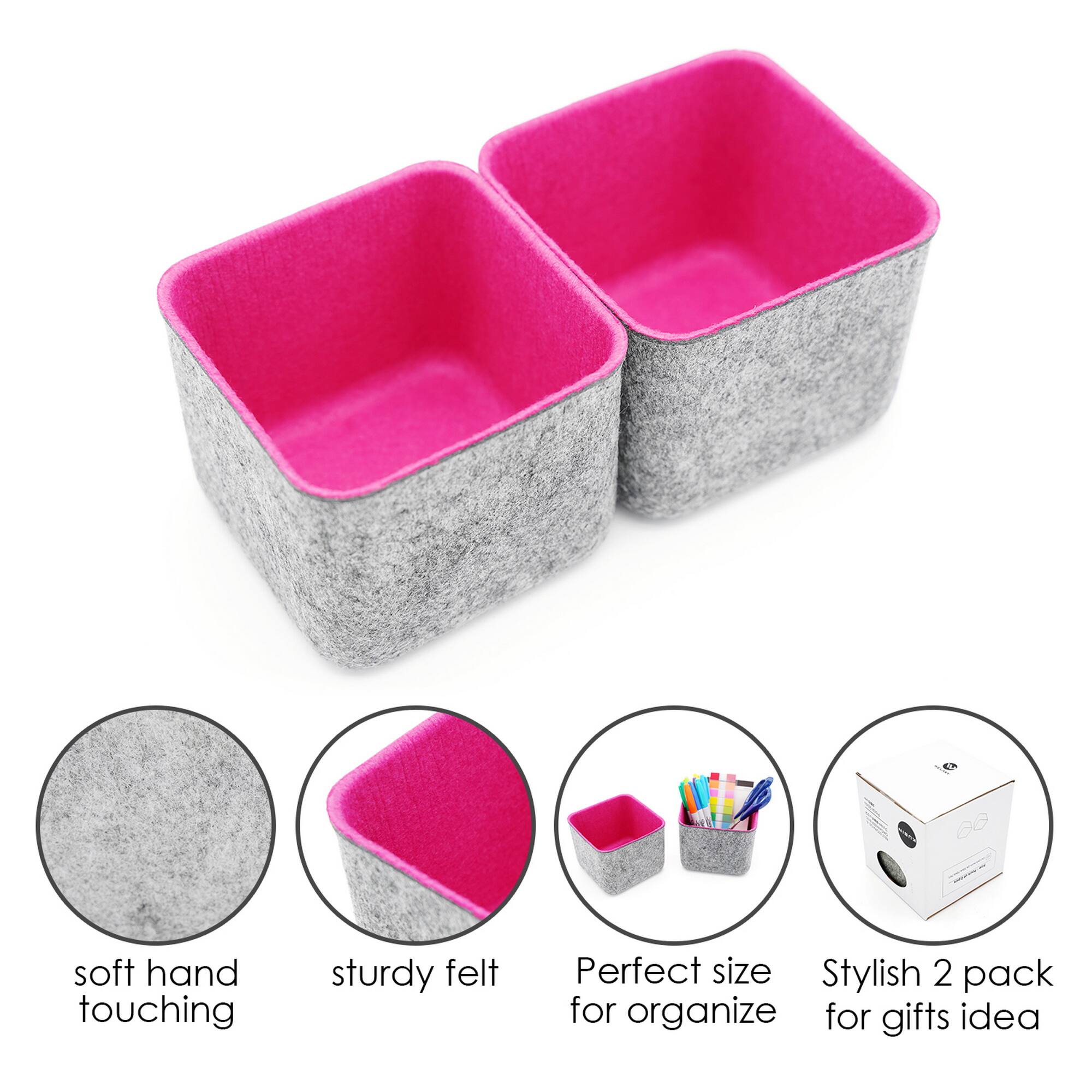 Welaxy Felt 2 Piece Storage Cubes