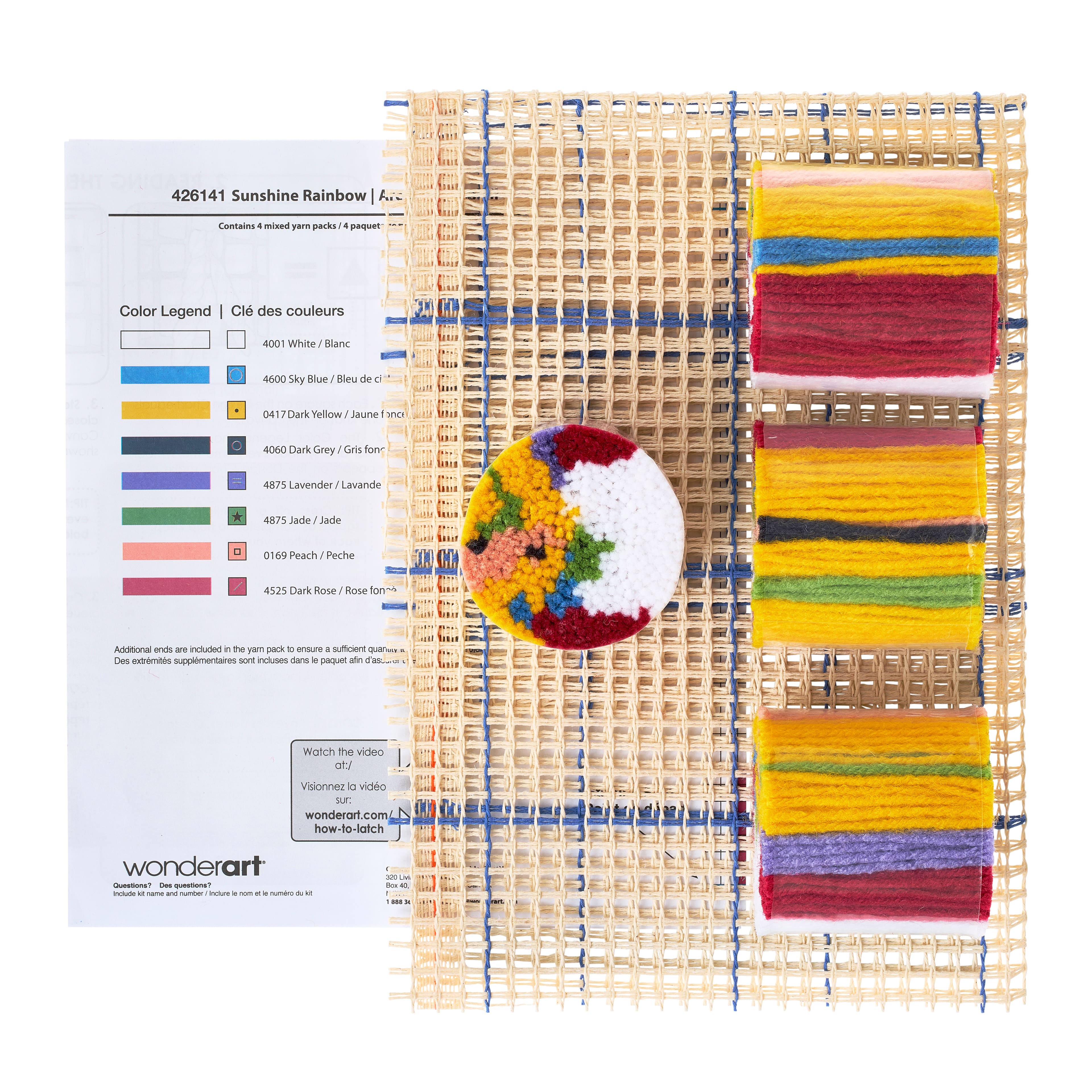 Wonderart&#xAE; Sunshine Rainbow Latch Hook Kit