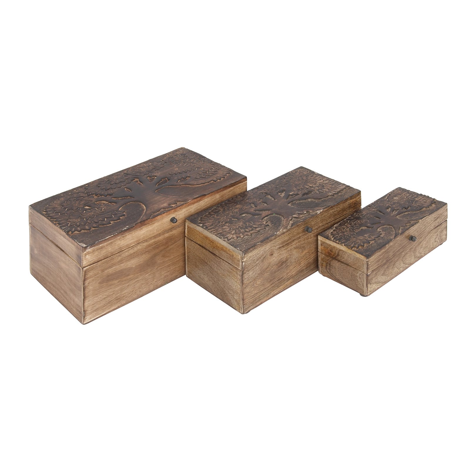 Brown Mango Wood Rustic Box Set | Michaels