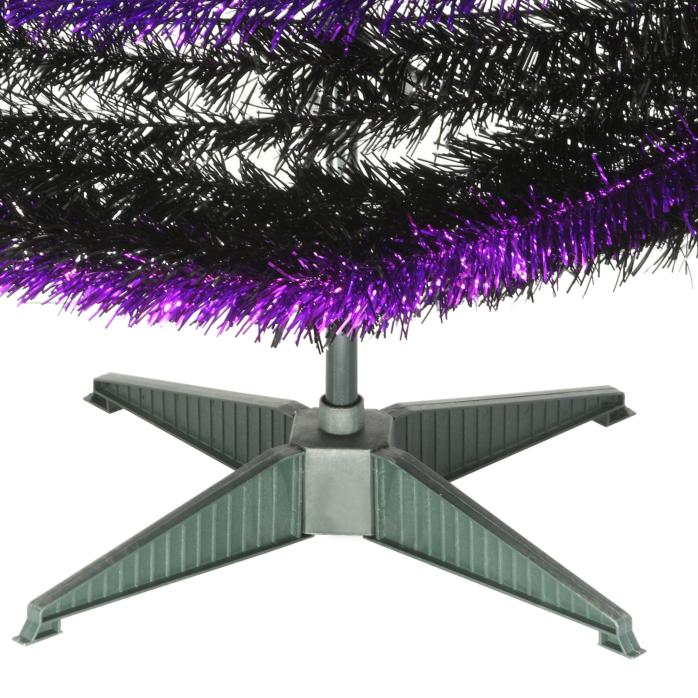 7.5ft. Unlit Purple &#x26; Black Pop-Up Artificial Halloween Tree