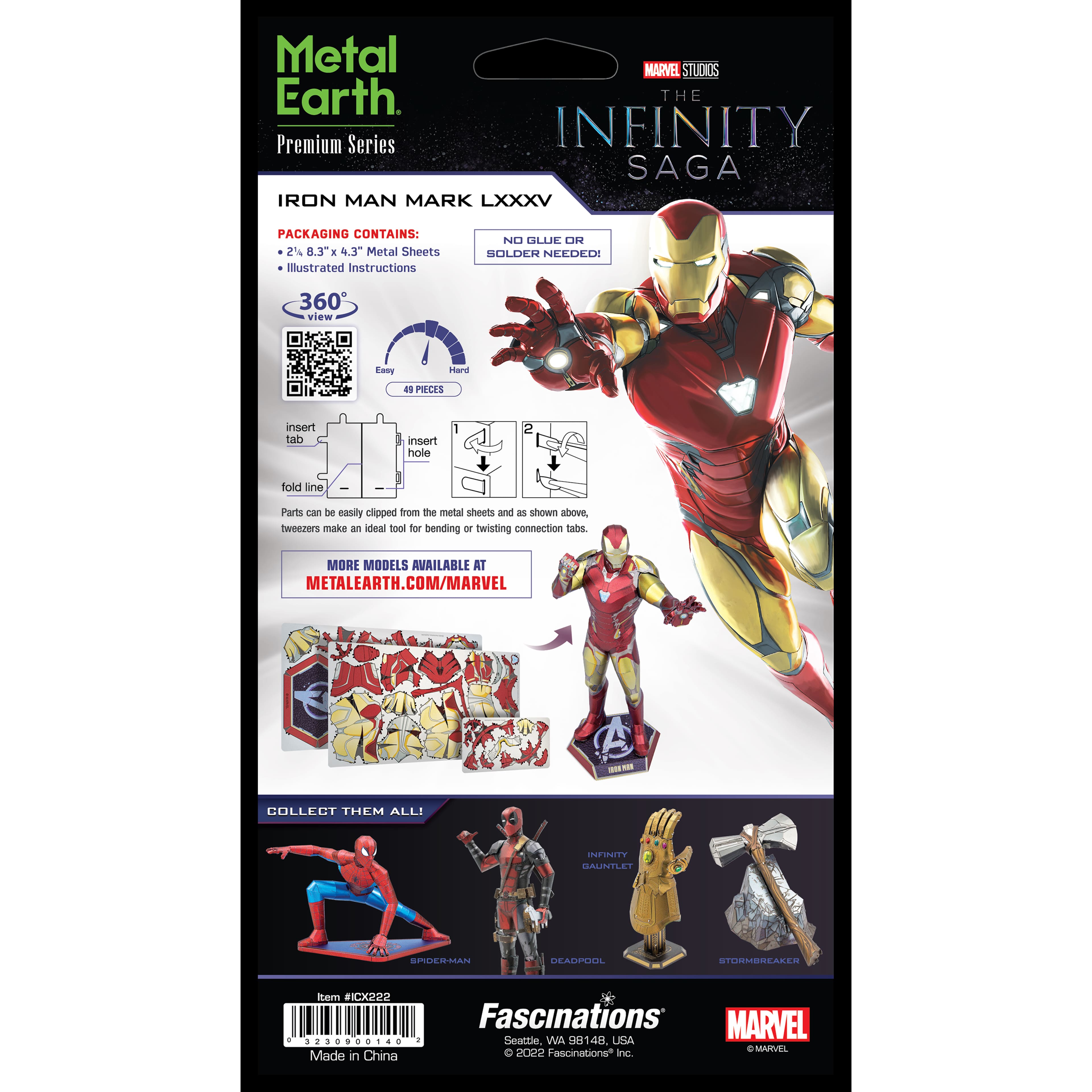 Metal Earth&#xAE; Premium Series Iron Man Mark LXXXV Steel Model Kit