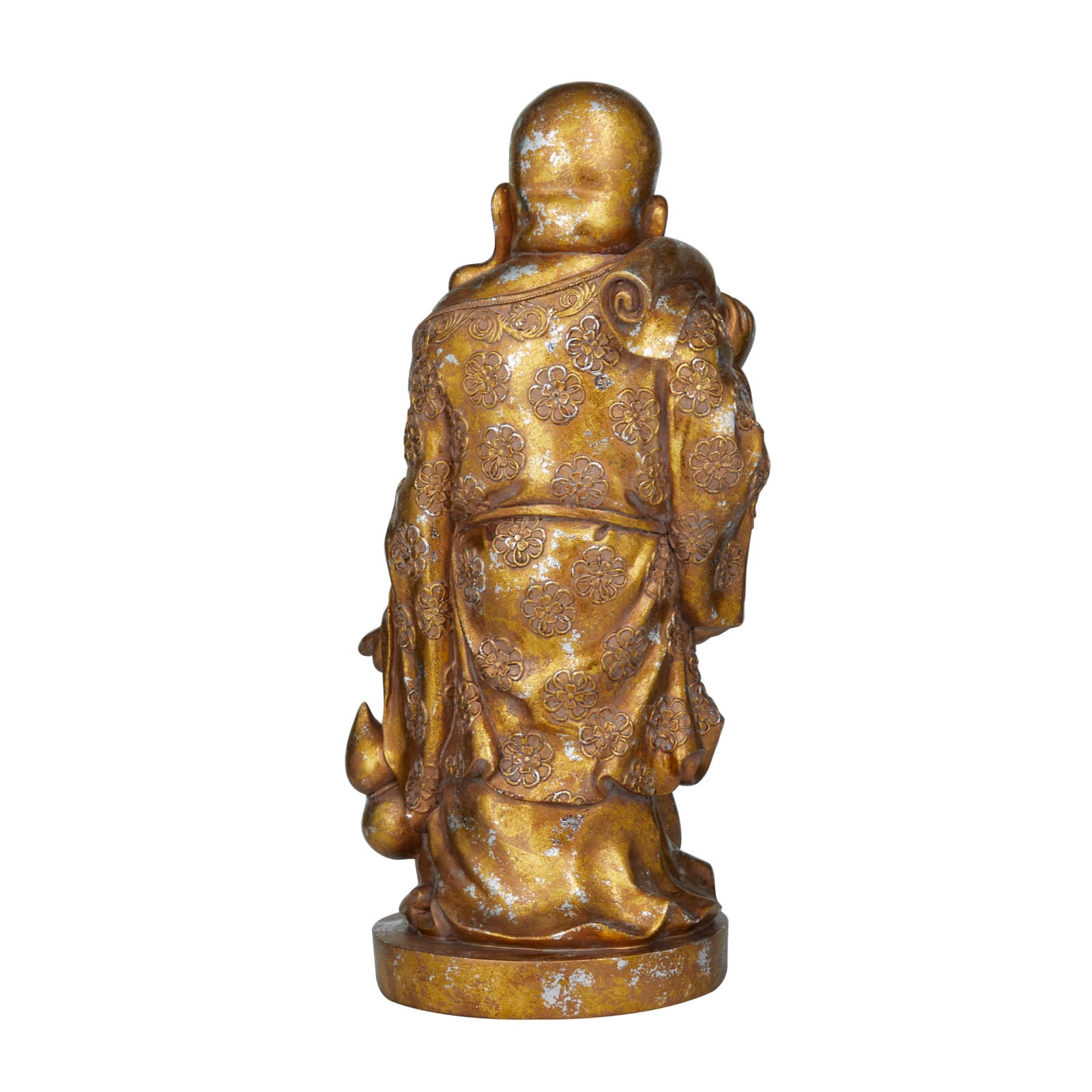 CosmoLiving by Cosmopolitan 23" Bronze Colored Polystone Meditating Buddha Sculpture