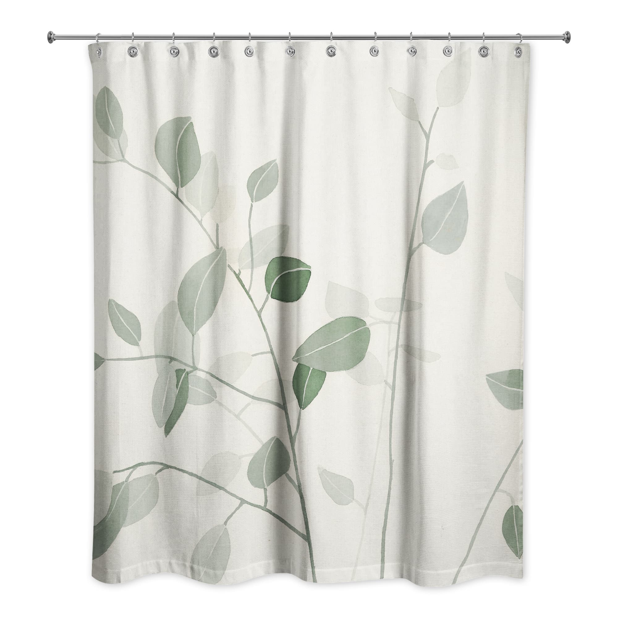 Watercolor Leaves 71&#x22; x 74&#x22; Shower Curtain