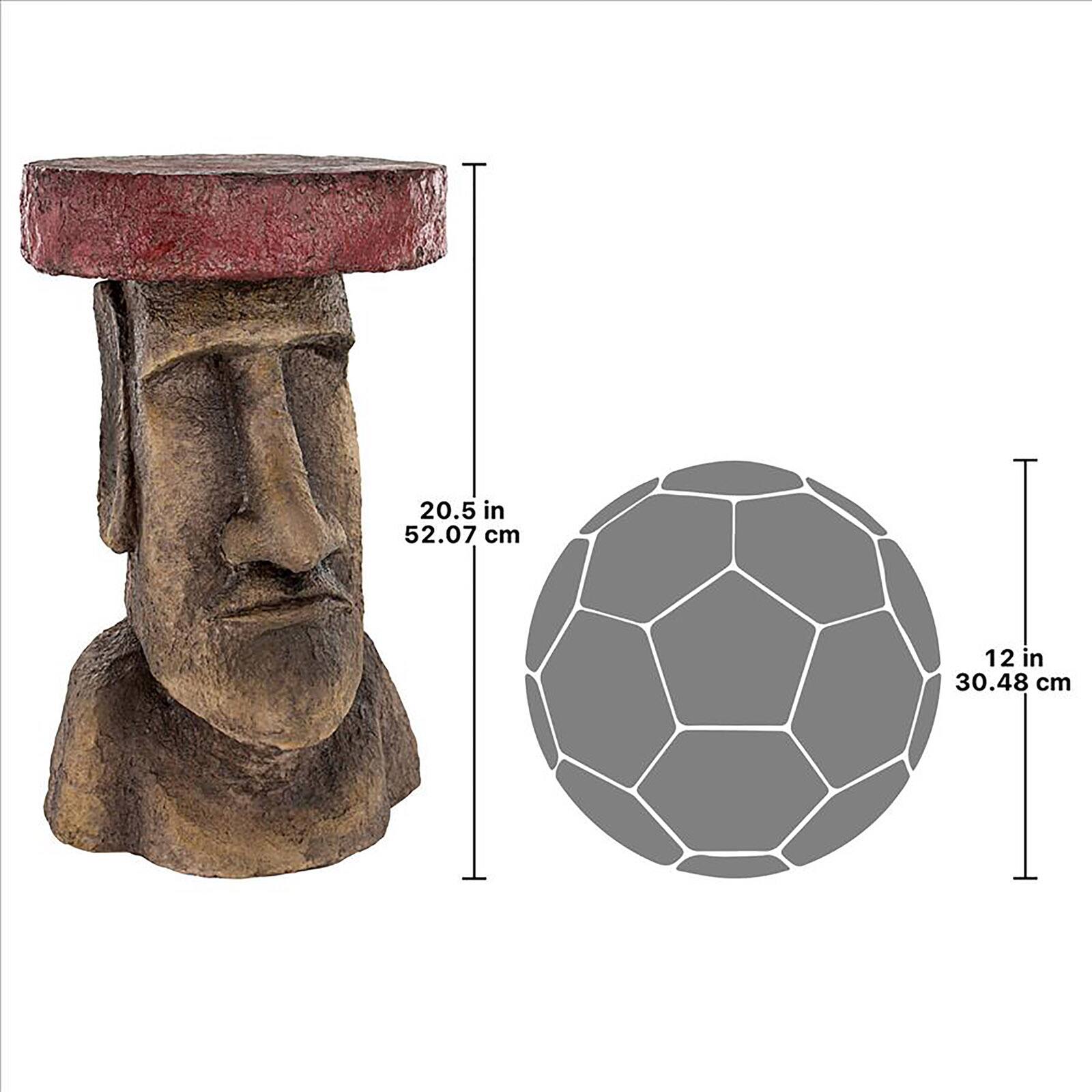 Design Toscano 20.5&#x22; Easter Island Polynesian Moai Sculptural Side Table