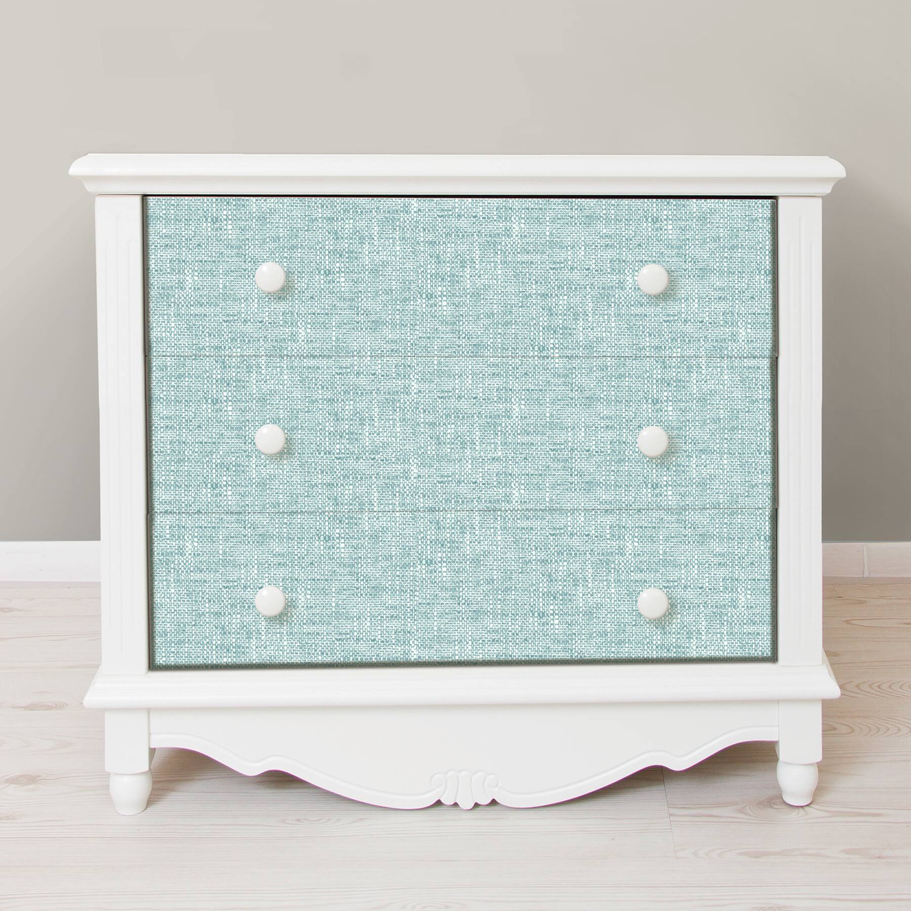 NuWallpaper Aqua Poplin Texture Peel & Stick Wallpaper