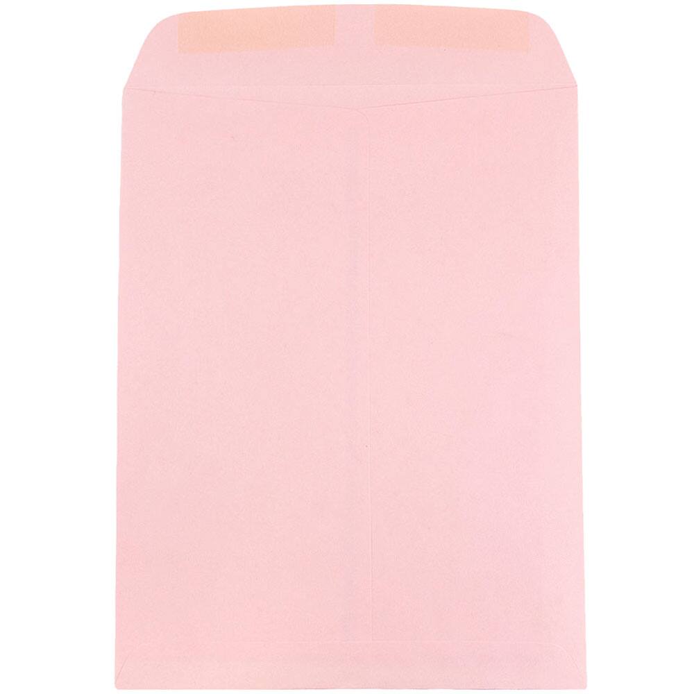 JAM Paper 9&#x22; x 12&#x22; Baby Pink Open End Catalog Premium Envelopes, 100ct.