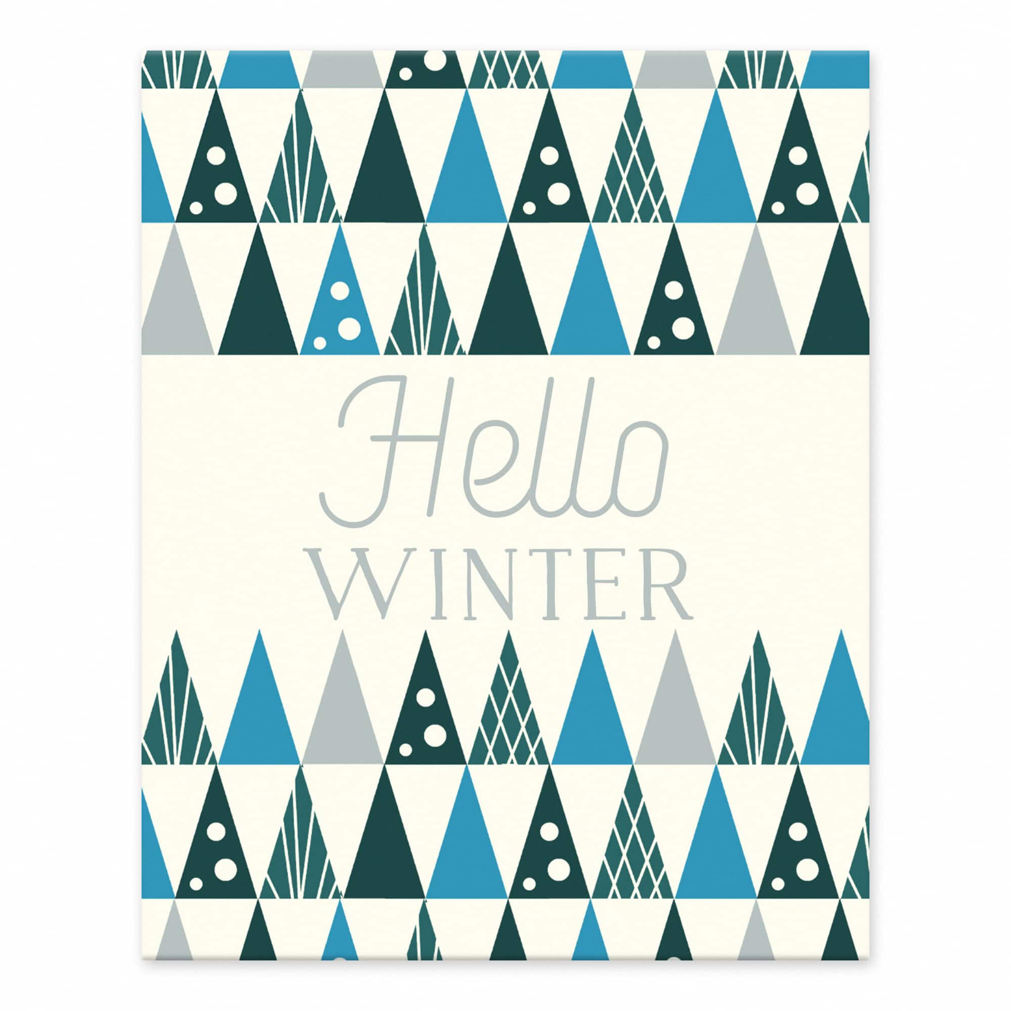 Mod Cool Tree Pattern Hello Winter 8x10 Tabletop Canvas