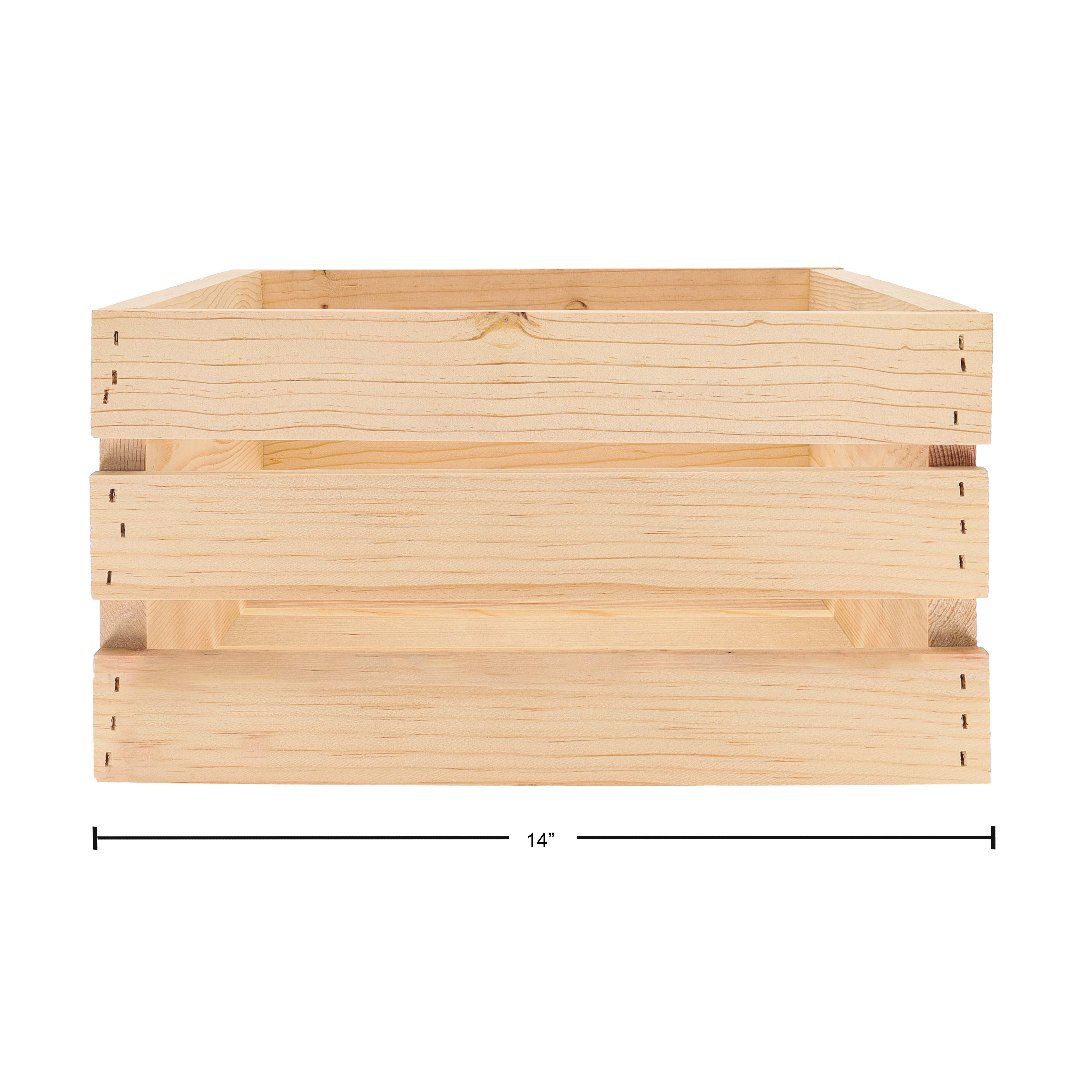 Good Wood by Leisure Arts® 3-Piece Nested Wood Crate Set