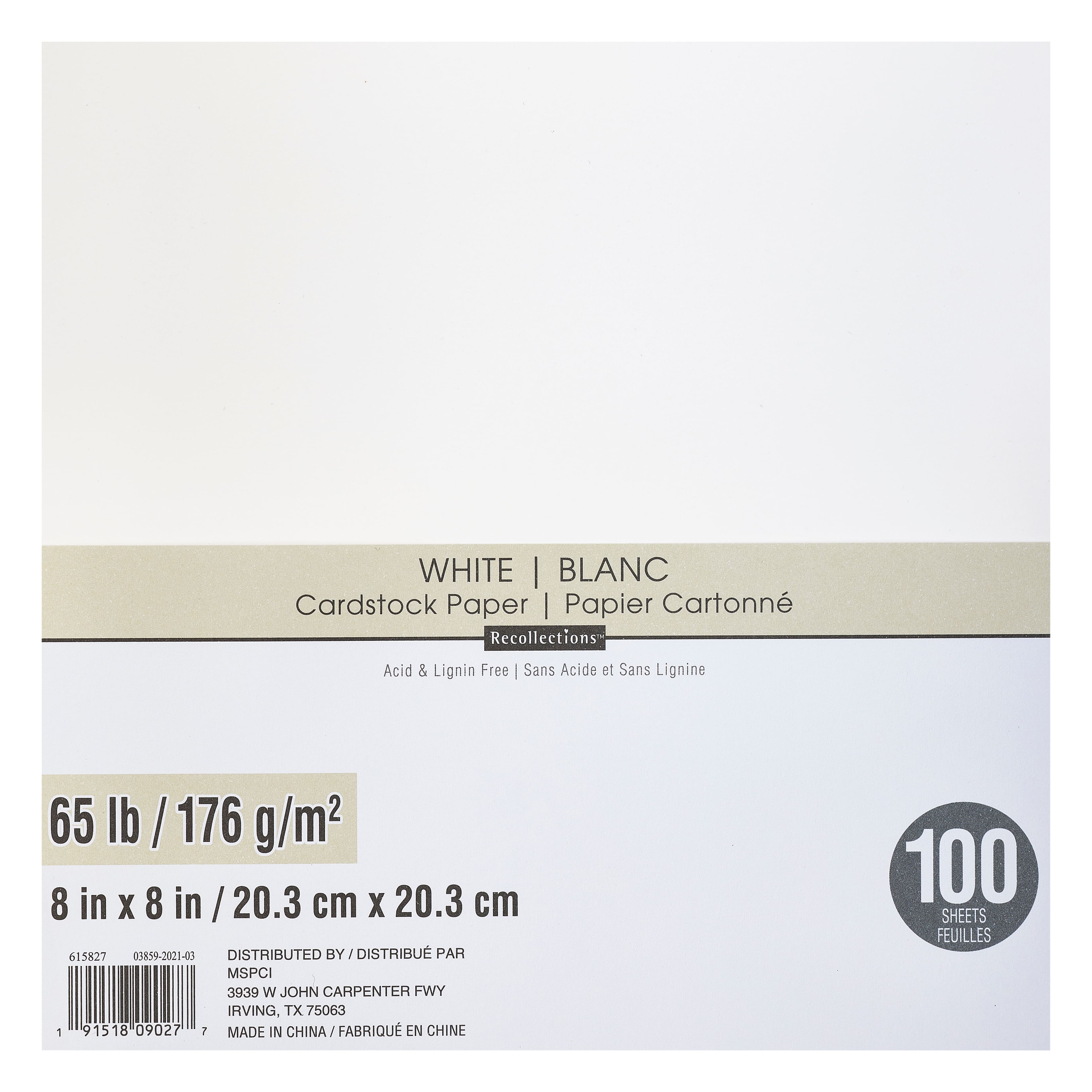 White 12 x 12 Cardstock Paper by Recollections 100 Sheets | Michaels