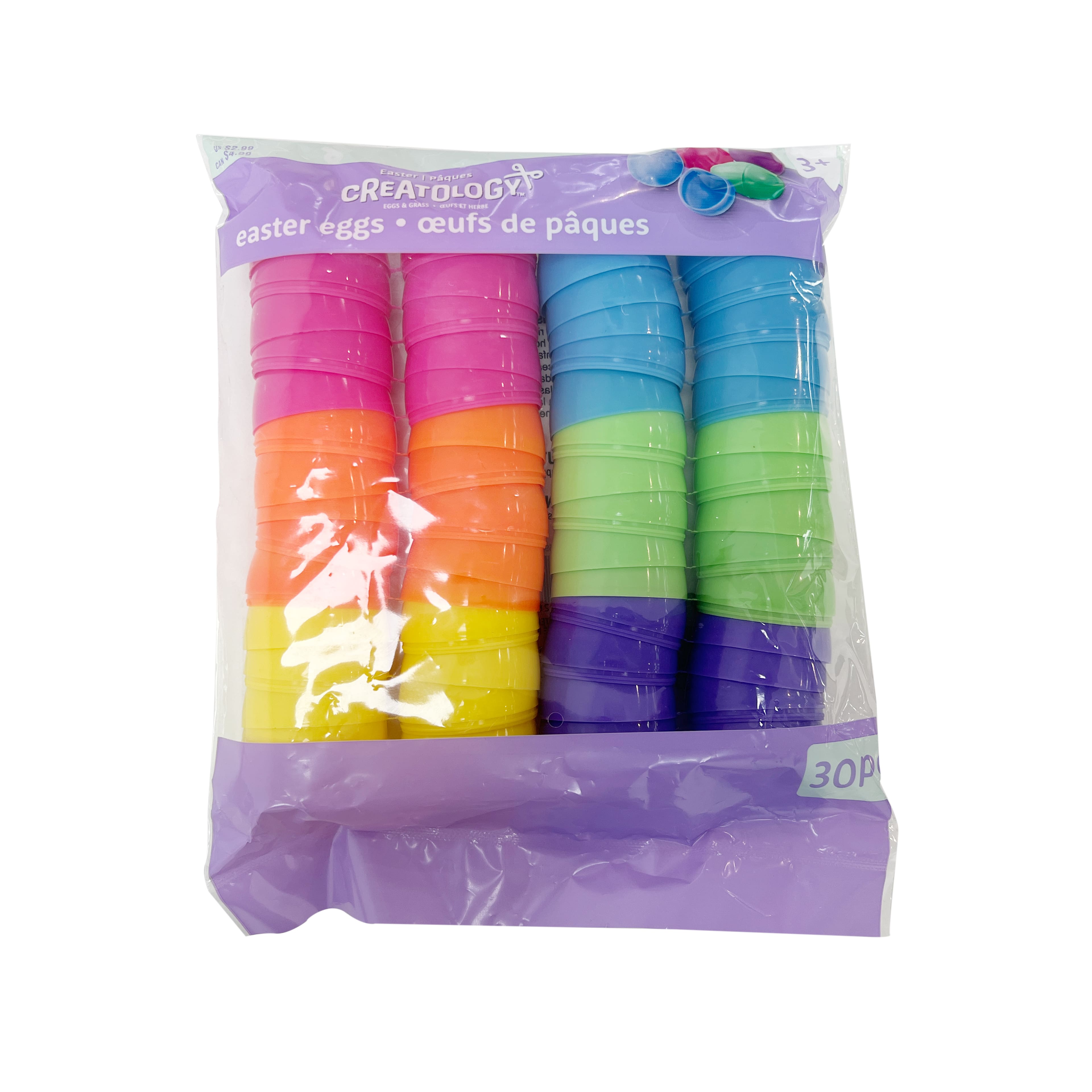 2.5" Bright Plastic Easter Eggs, 30ct. by Creatology™