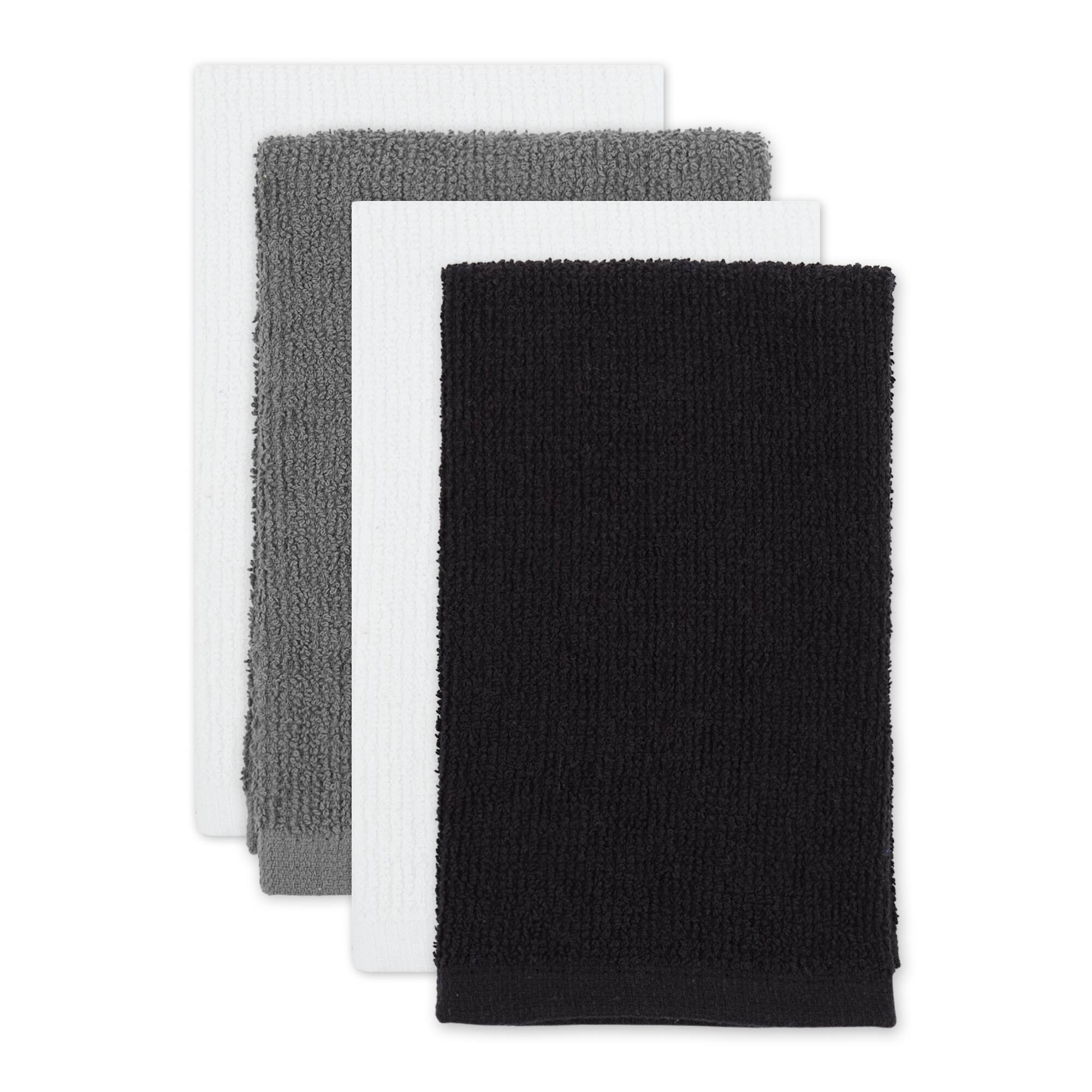 DII® Assorted Darks Barmop Dishtowel (Set of 4)