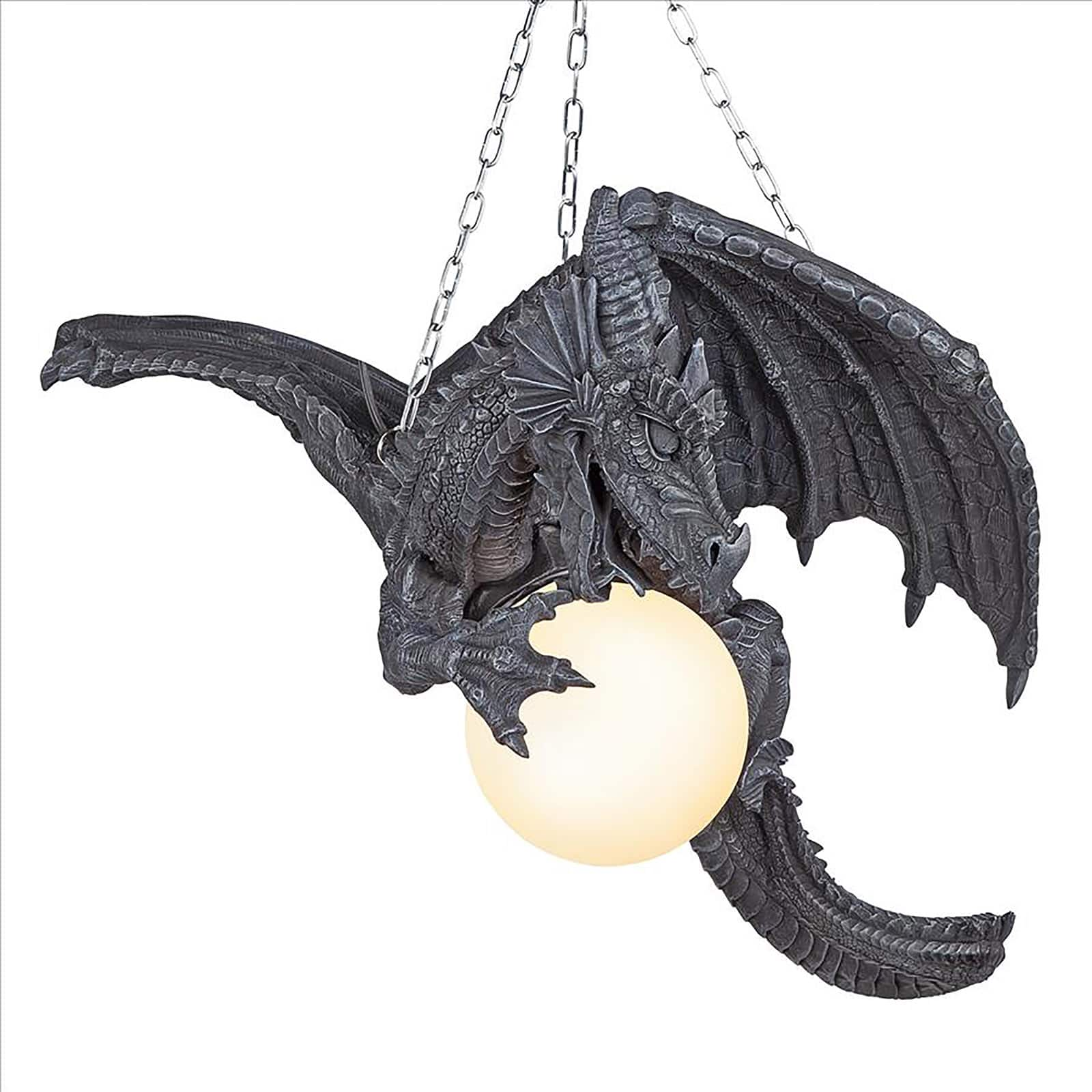 Design Toscano 21&#x22; Nights Fury Sculptural Hanging Dragon Lamp