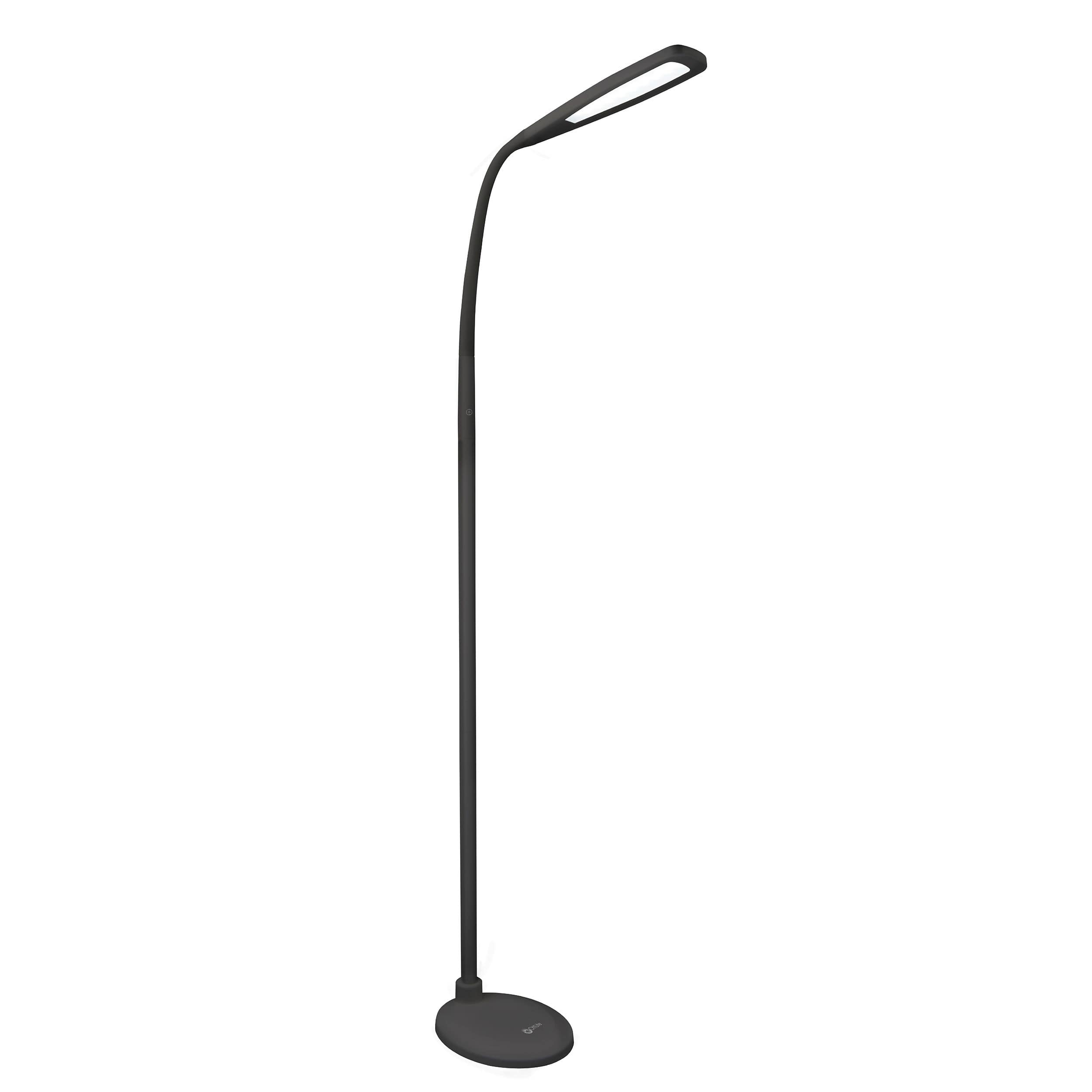 OttLite Black Natural Daylight LED Flexible Floor Lamp