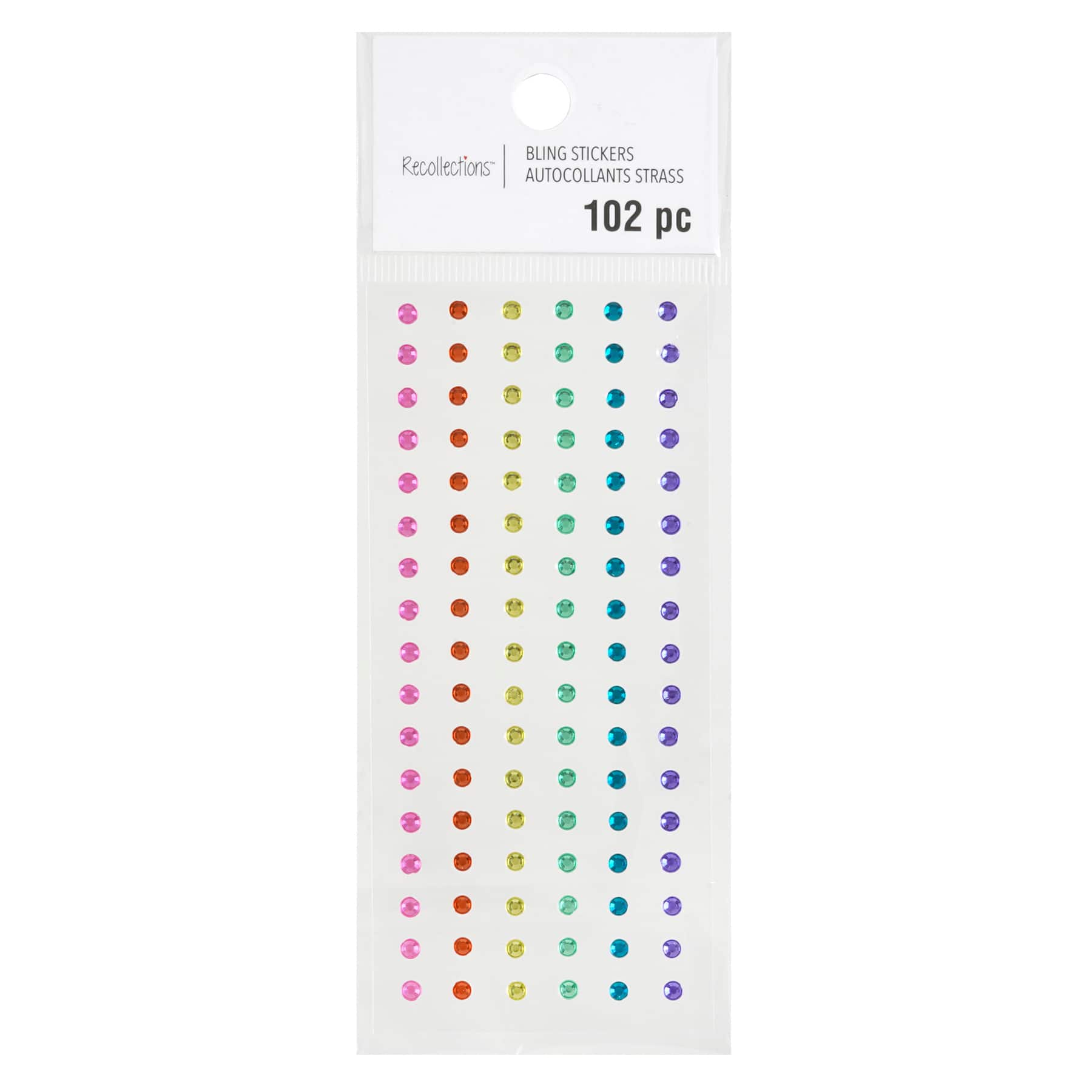 12 Pack: Double Row Rhinestones Stickers by Recollections Bling on A Roll in Iridescent | 4 | Michaels