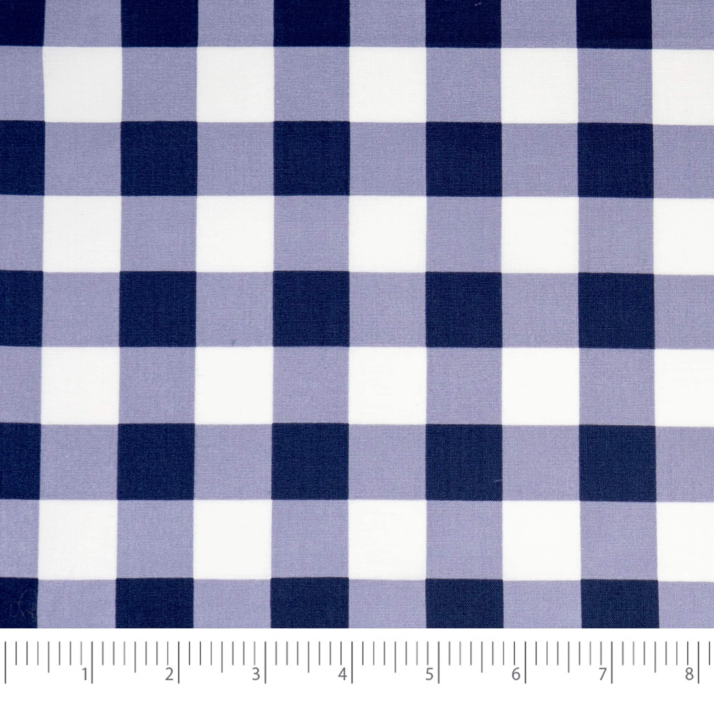 SINGER Patriotic Navy Gingham Cotton Fabric