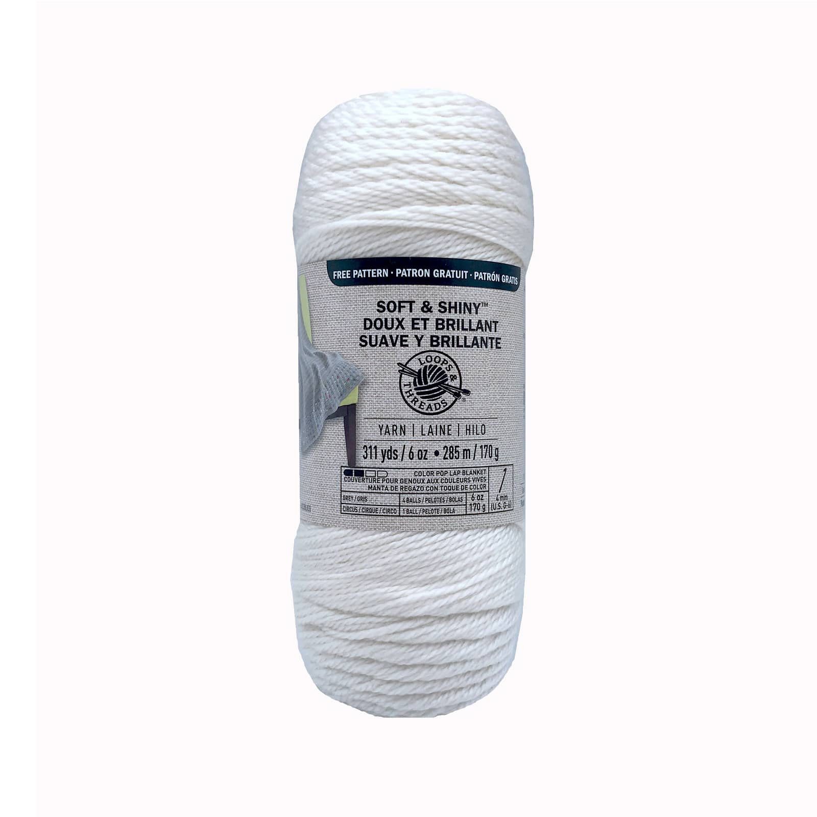 15 Pack: Soft &#x26; Shiny Solid Yarn by Loops &#x26; Threads&#xAE;