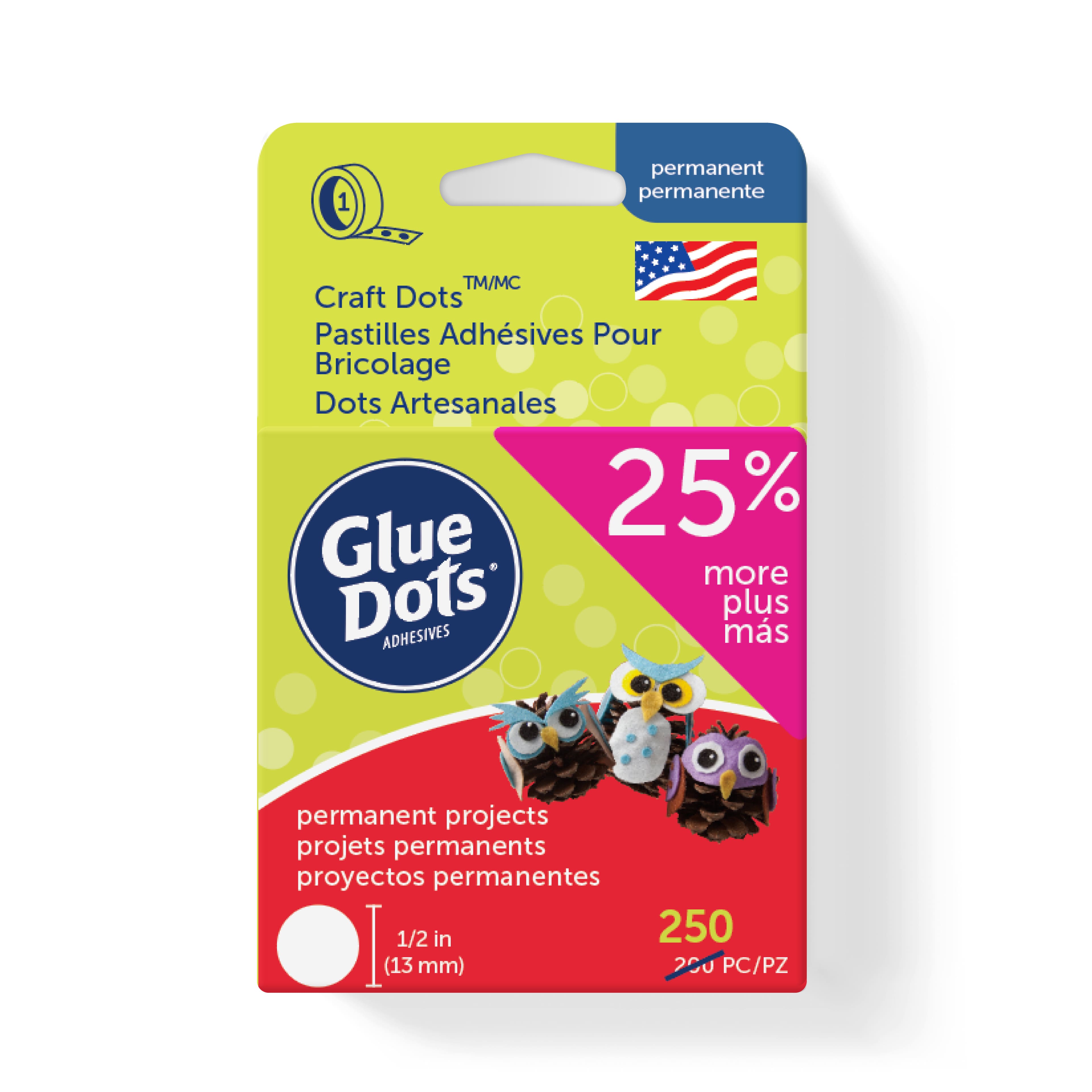 Glue Dots Clear Craft Adhesive Dots, 0.5 Inches, 200 Count, Size: 0200.000