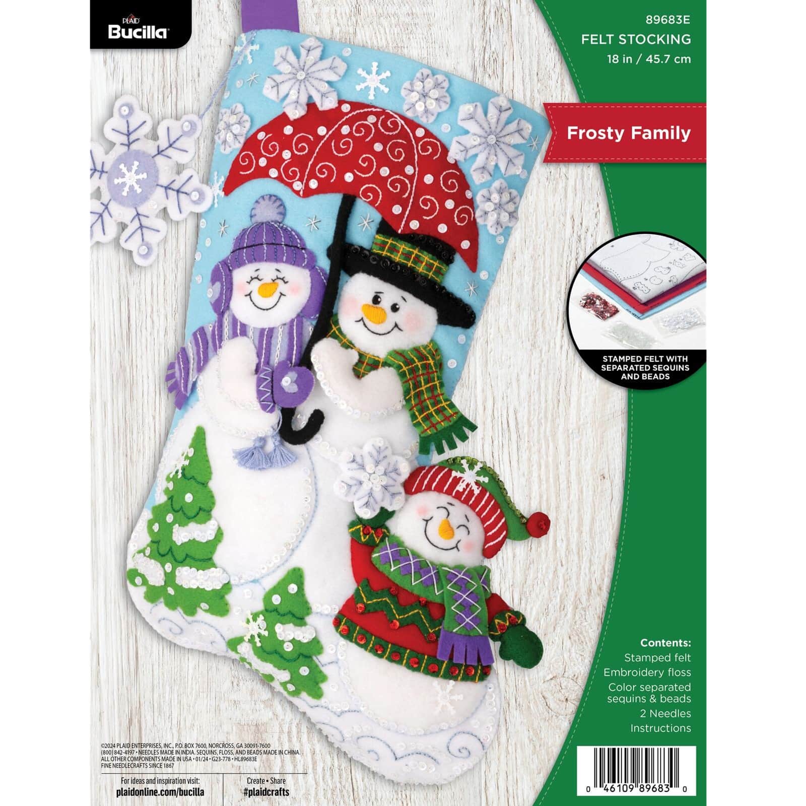 Bucilla&#xAE; Frosty Family Felt Stocking Kit
