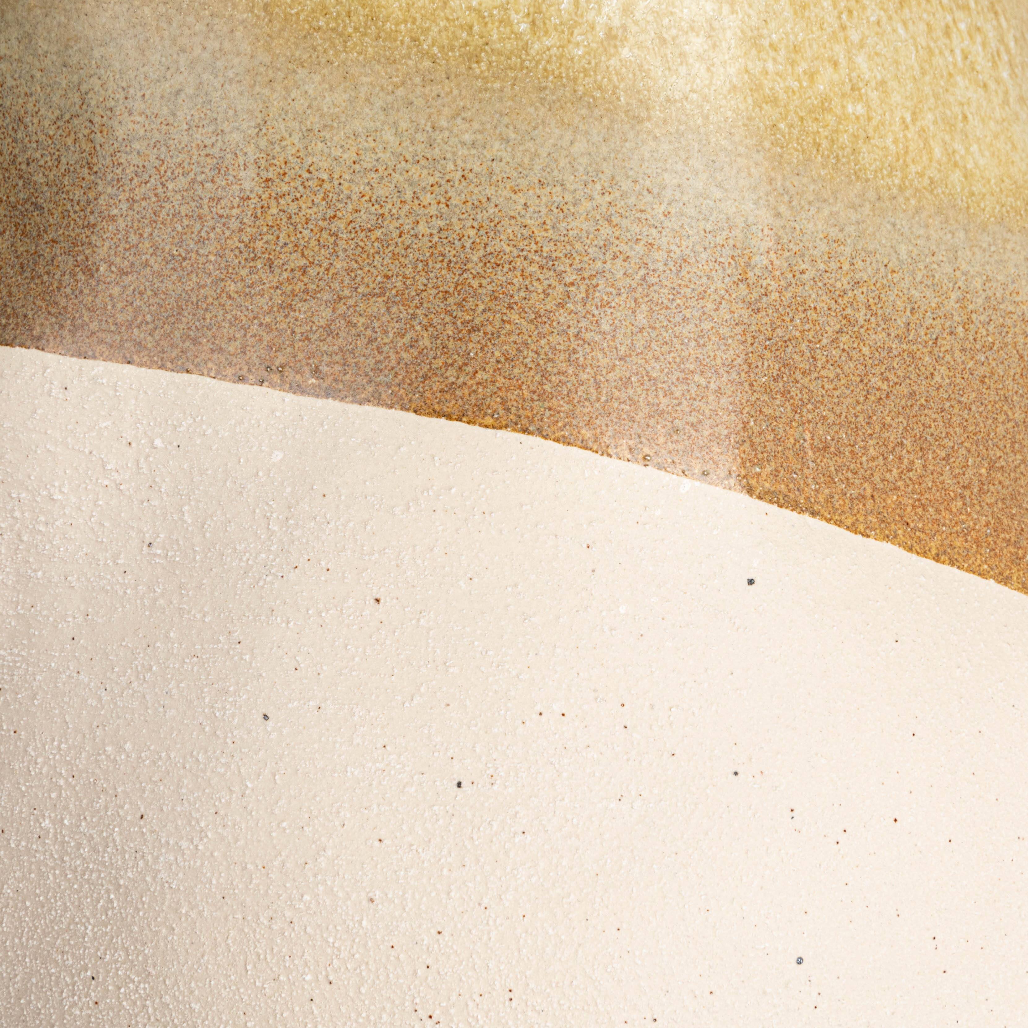 Hello Honey® Bloomingville 13" Tan Reactive Glaze Stoneware Tri-Tone Vase