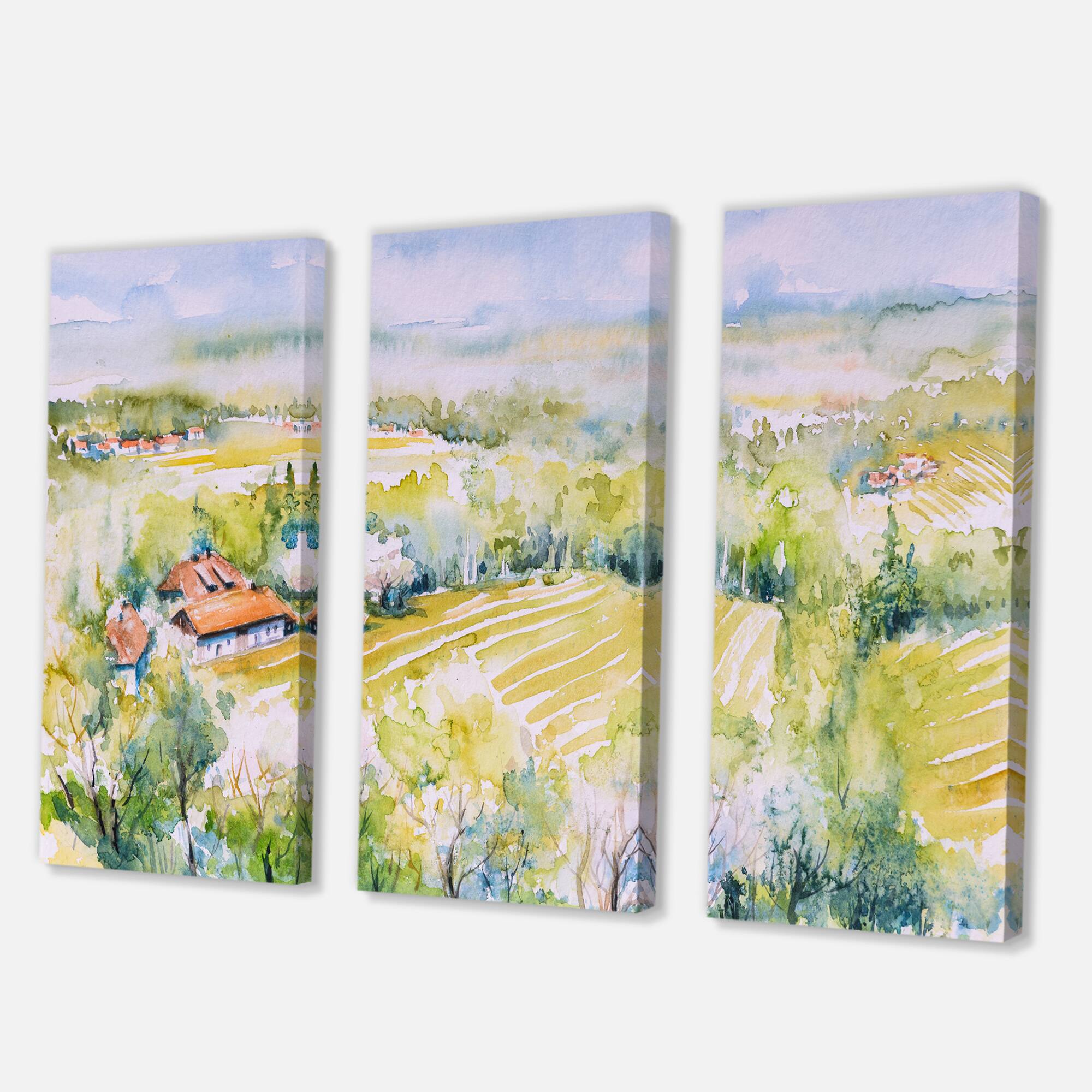 Designart - Blossoming Green Fields In Countryside