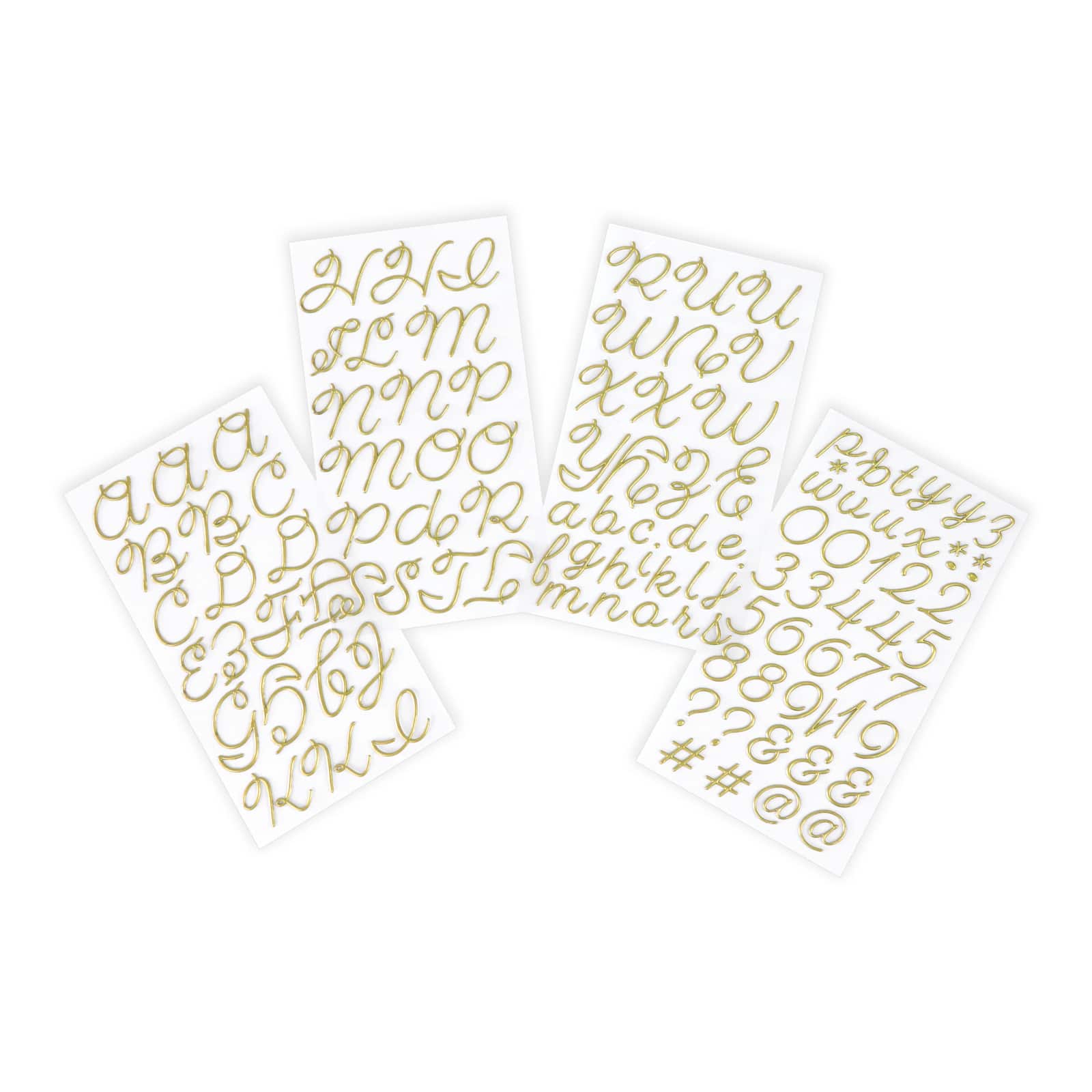 12 Pack: Gold Puffy Hand Letter Stickers by Recollections™