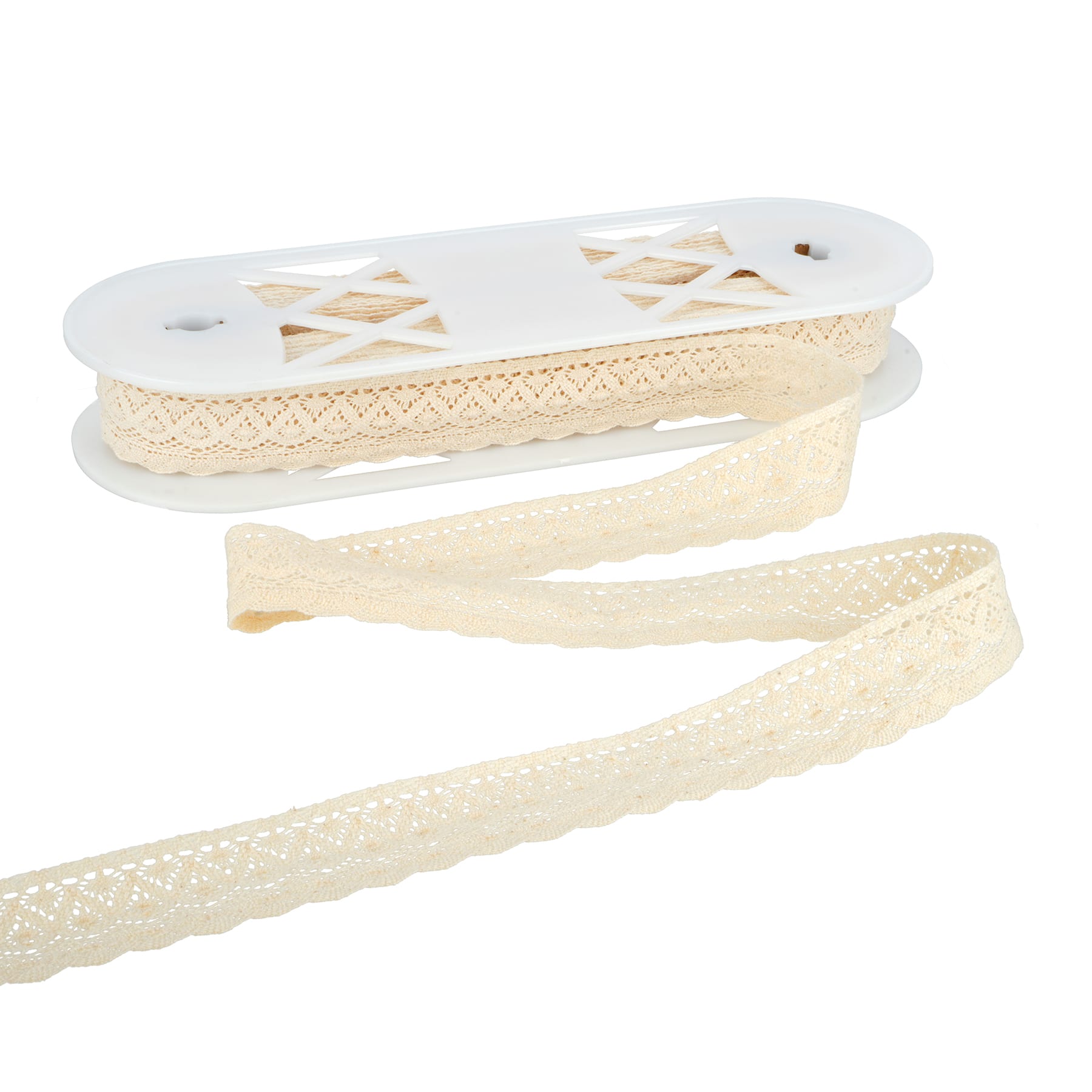 1.25&#x22; Ivory Scalloped Crochet Lace Trim by Celebrate It&#xAE;