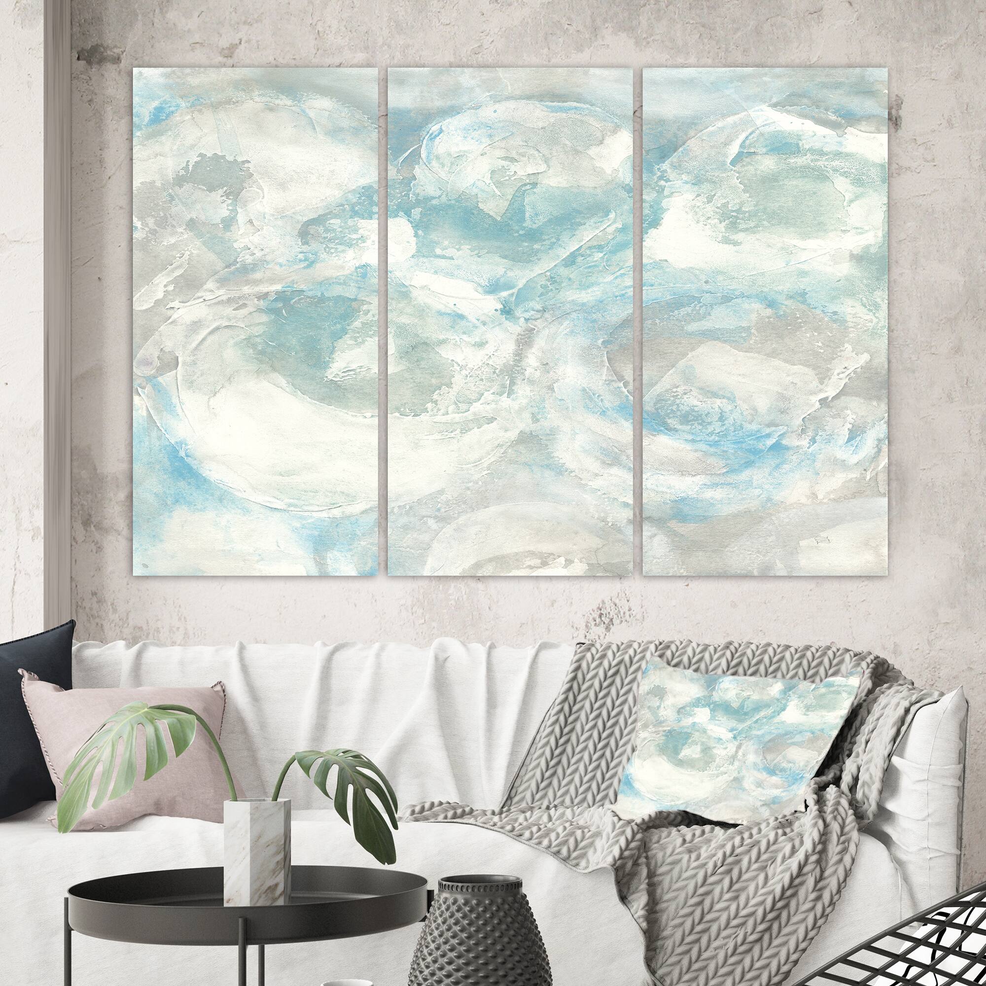 Designart - Pale Blue Shade III - Modern Farmhouse Canvas Artwork