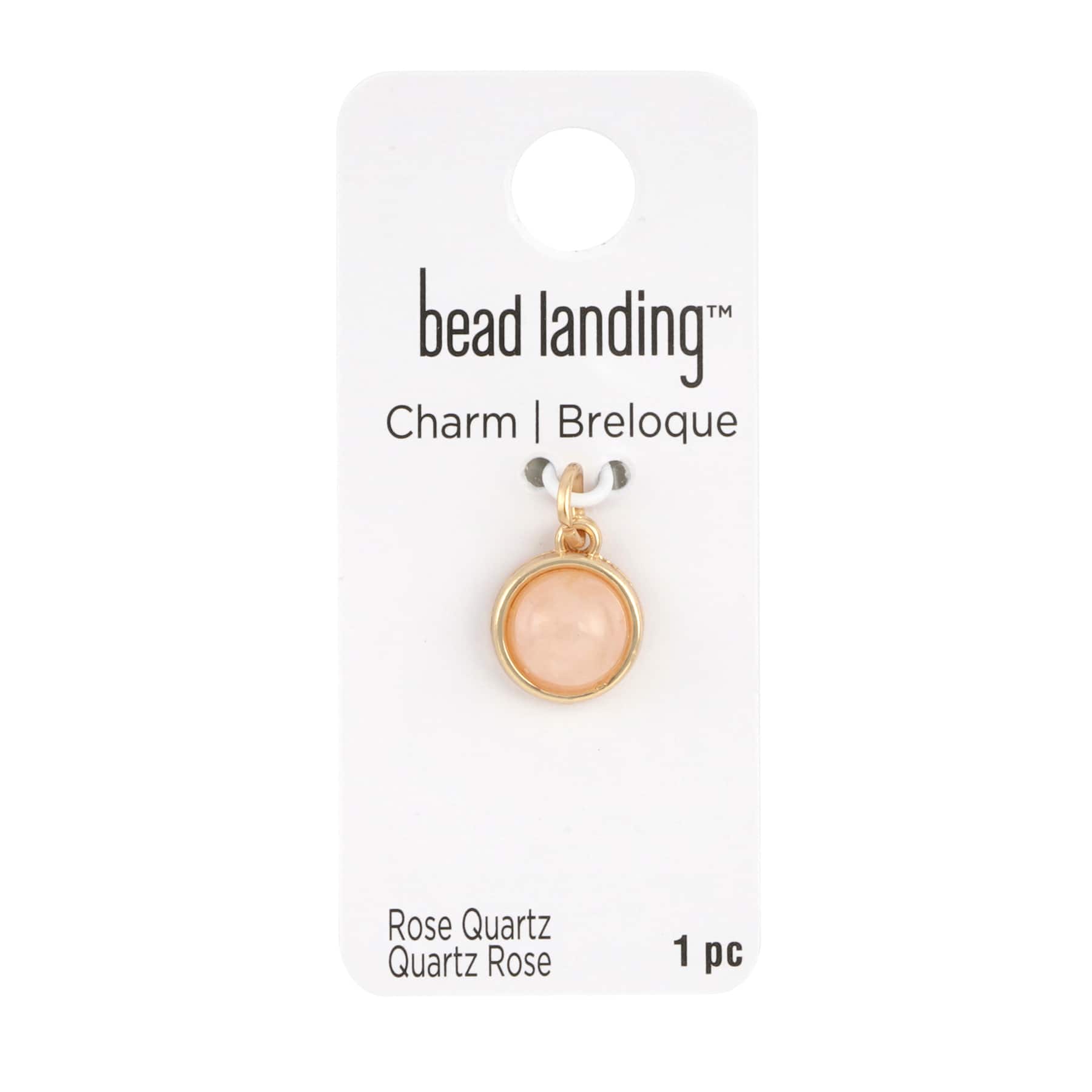 Round Rose Quartz Charm by Bead Landing&#x2122;