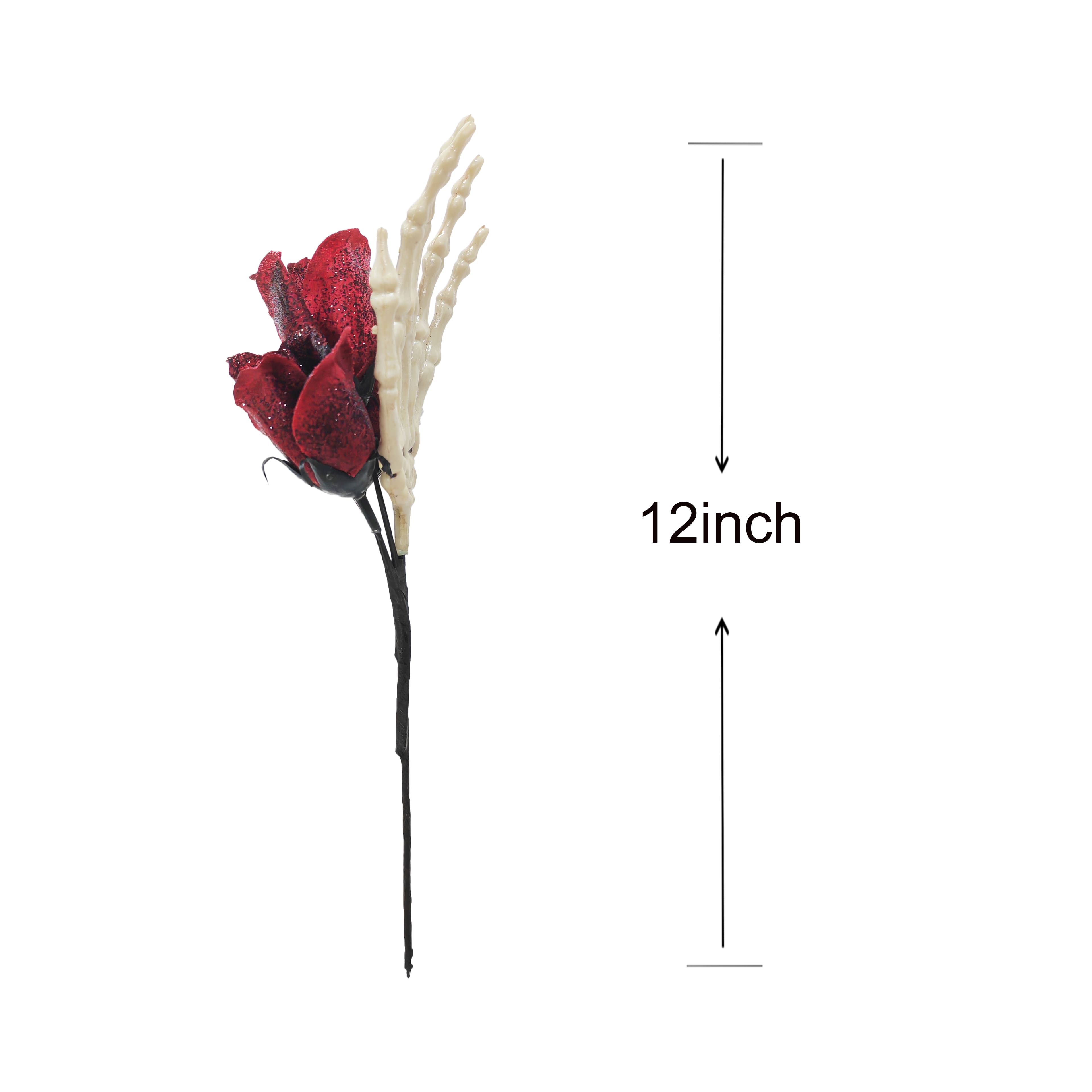 12" Red Rose Skeleton Hand Pick by Ashland®