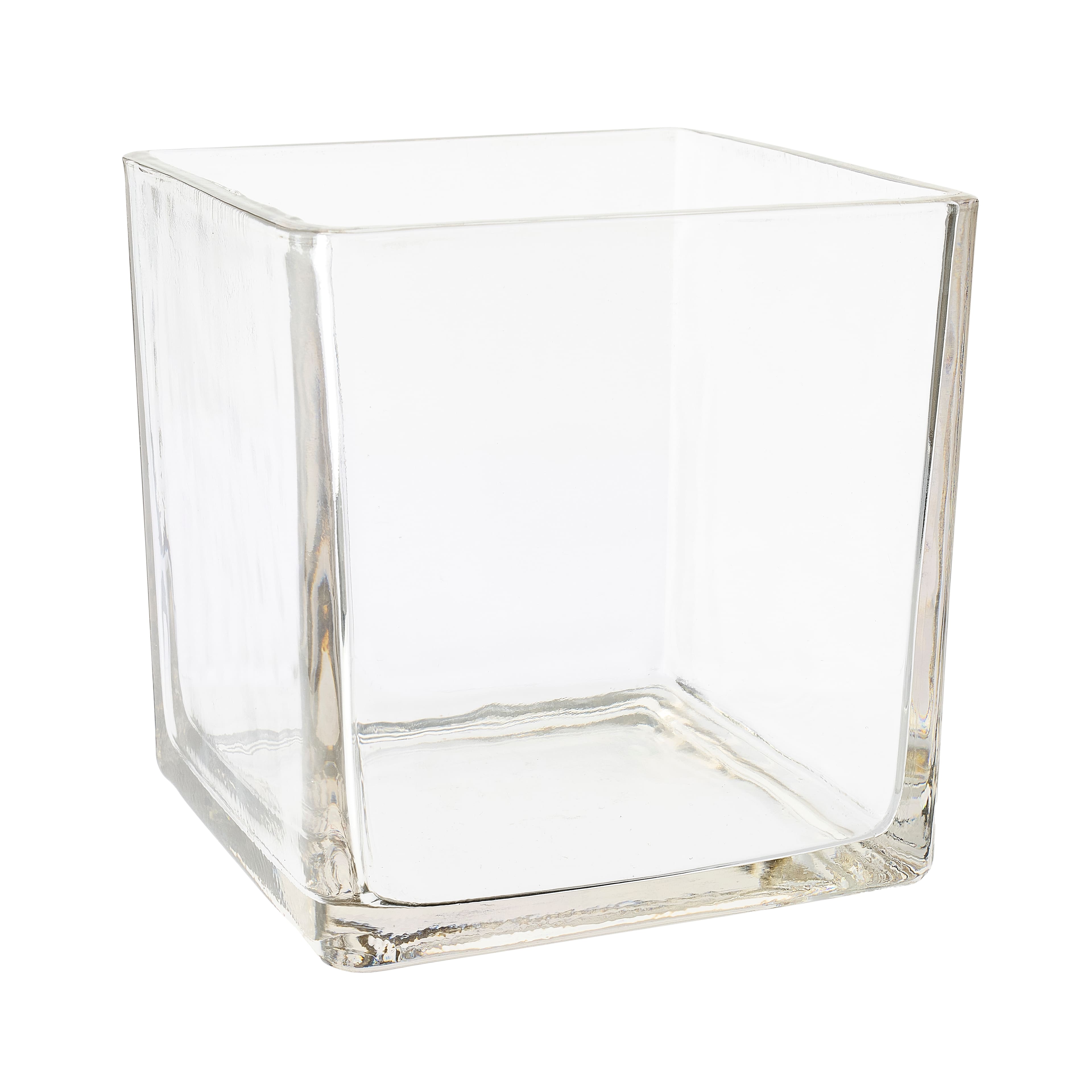 12 Pack: 5&#x22; Cube Glass Vase by Ashland&#xAE;