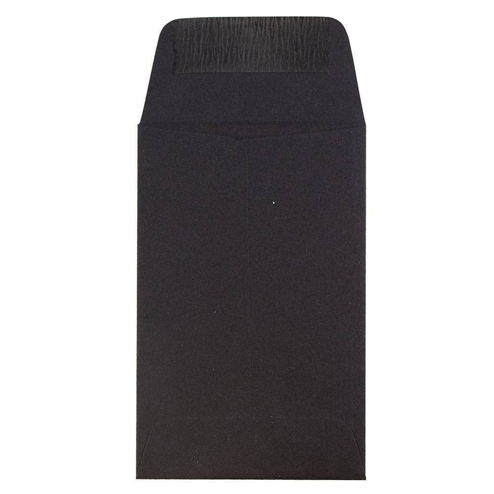 JAM Paper 2.25" x 3.5" Smooth Black Coin Business Envelopes, 50ct.