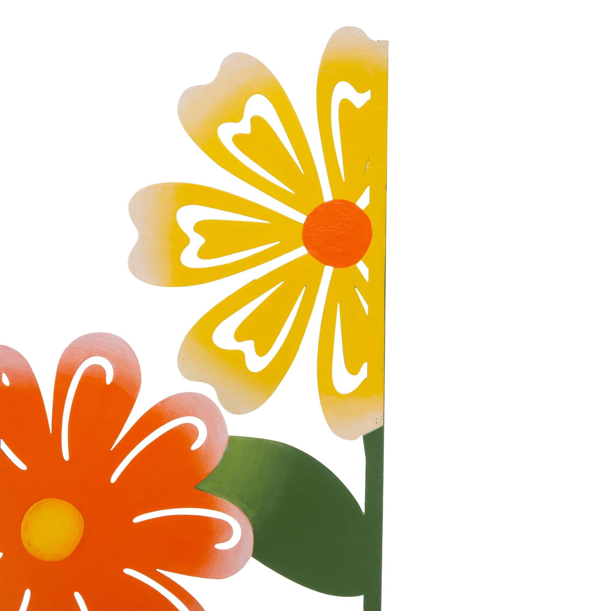 Glitzhome® 3.5ft. 5 Piece Metal Flowers Silhouette Yard Stake