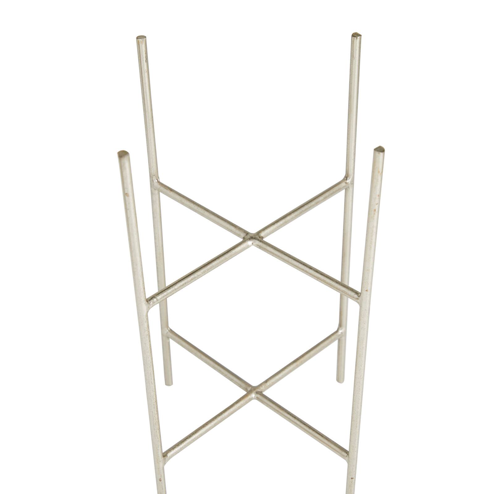 Silver Modern Planter, Set of 2" 6", 5"