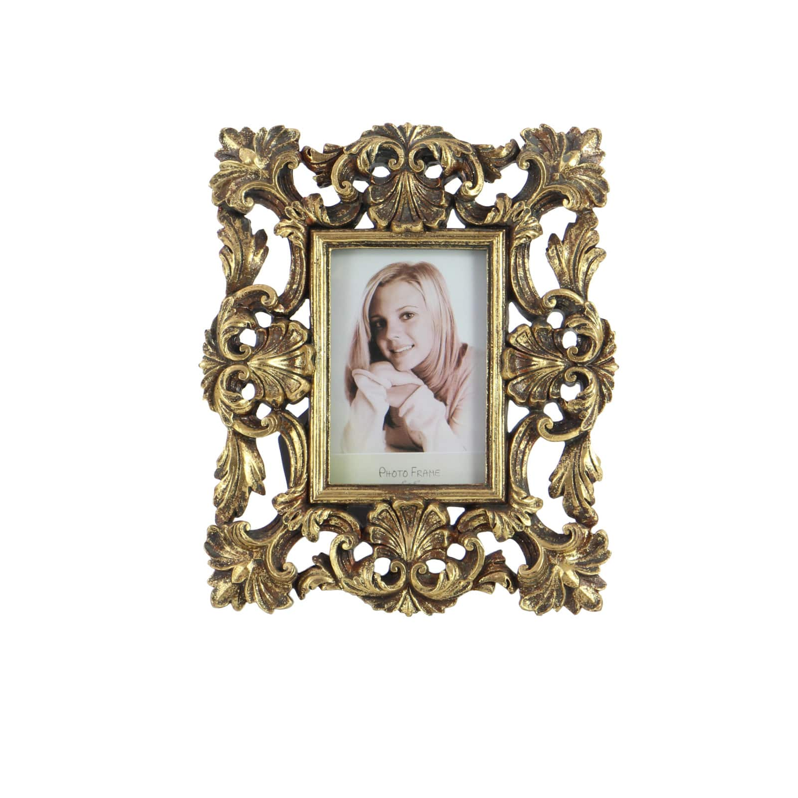 2 Pack Gold Polystone Traditional 4&#x22; x 6&#x22; Frames