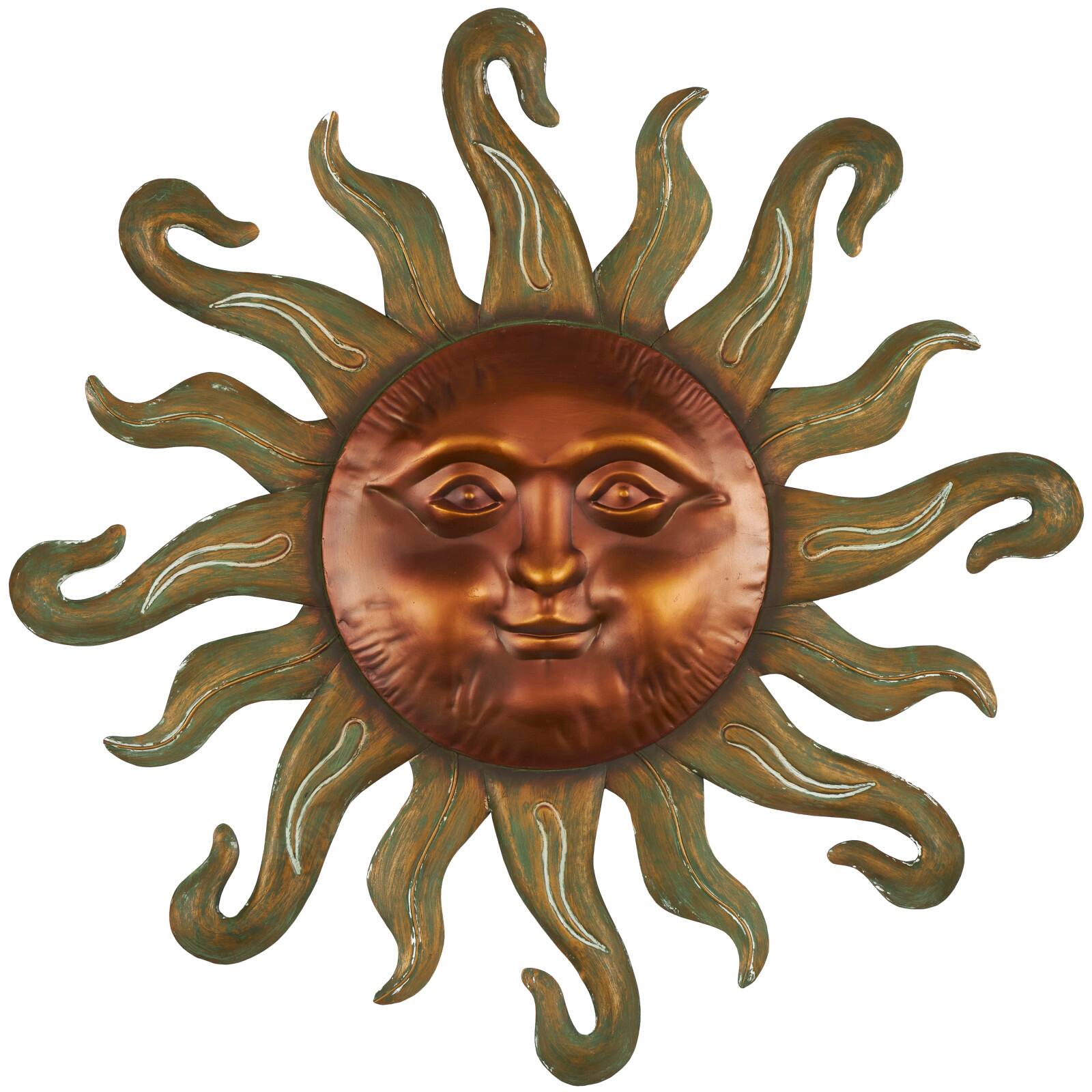 Copper Metal Sun Wall Decoration