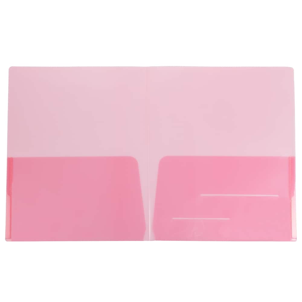JAM Paper Plastic Lightweight 2-Pocket Presentation Folders, 6ct.