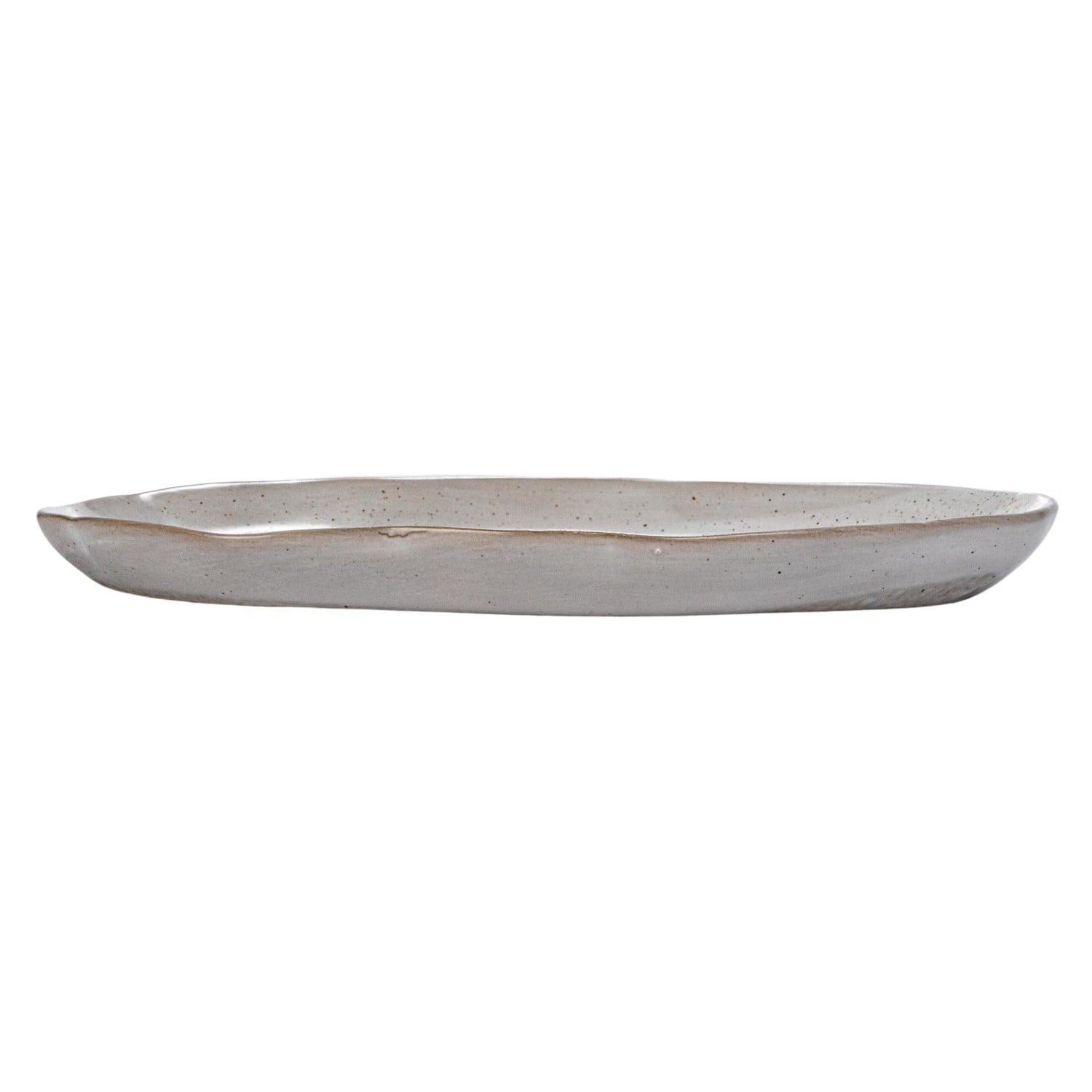 Hello Honey® 7.75" Cream Stoneware Organic Shaped Plate, 4ct.