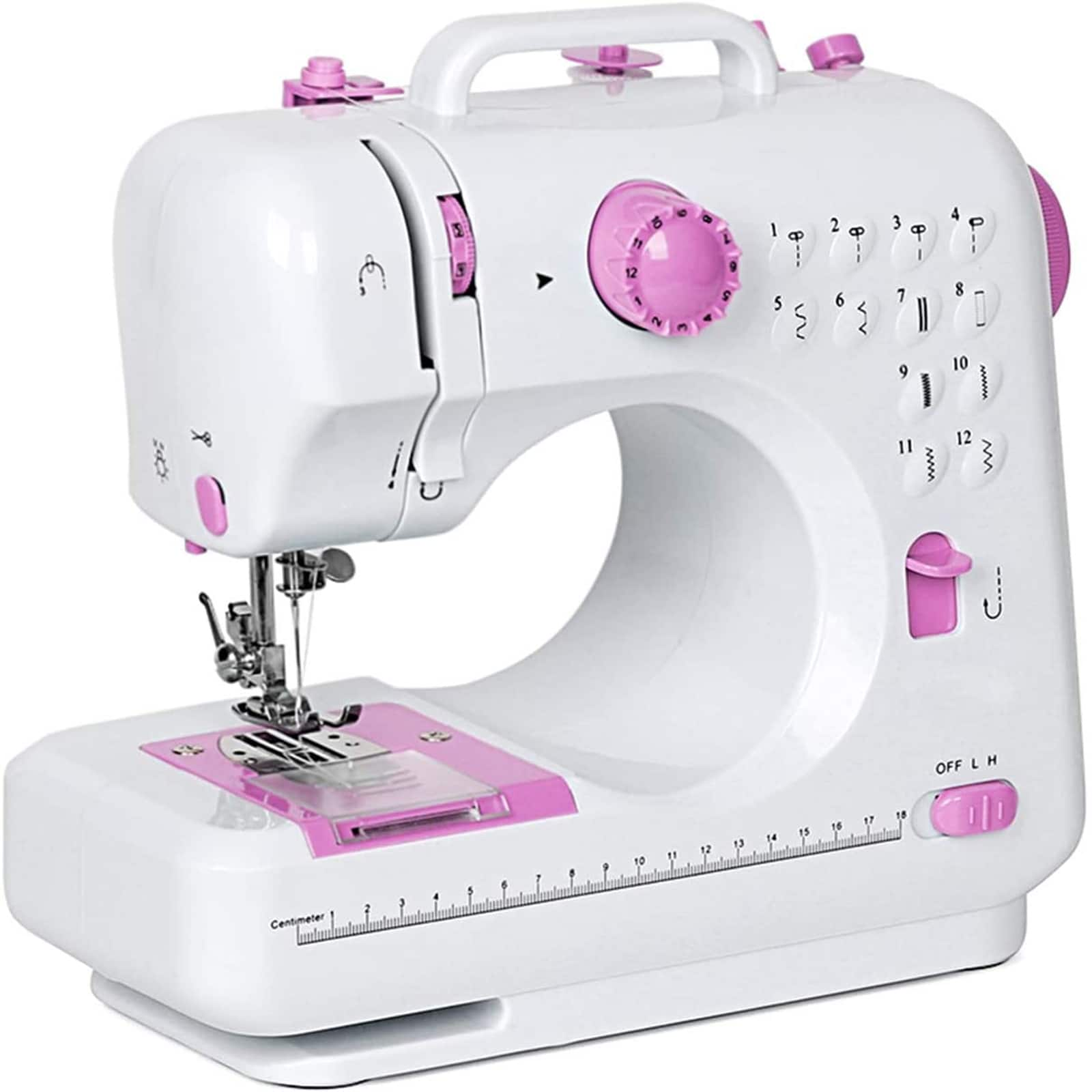 NEX&#x2122; Cute Pink Modern Crafting Sewing Machine with 12 Built-In Stitches