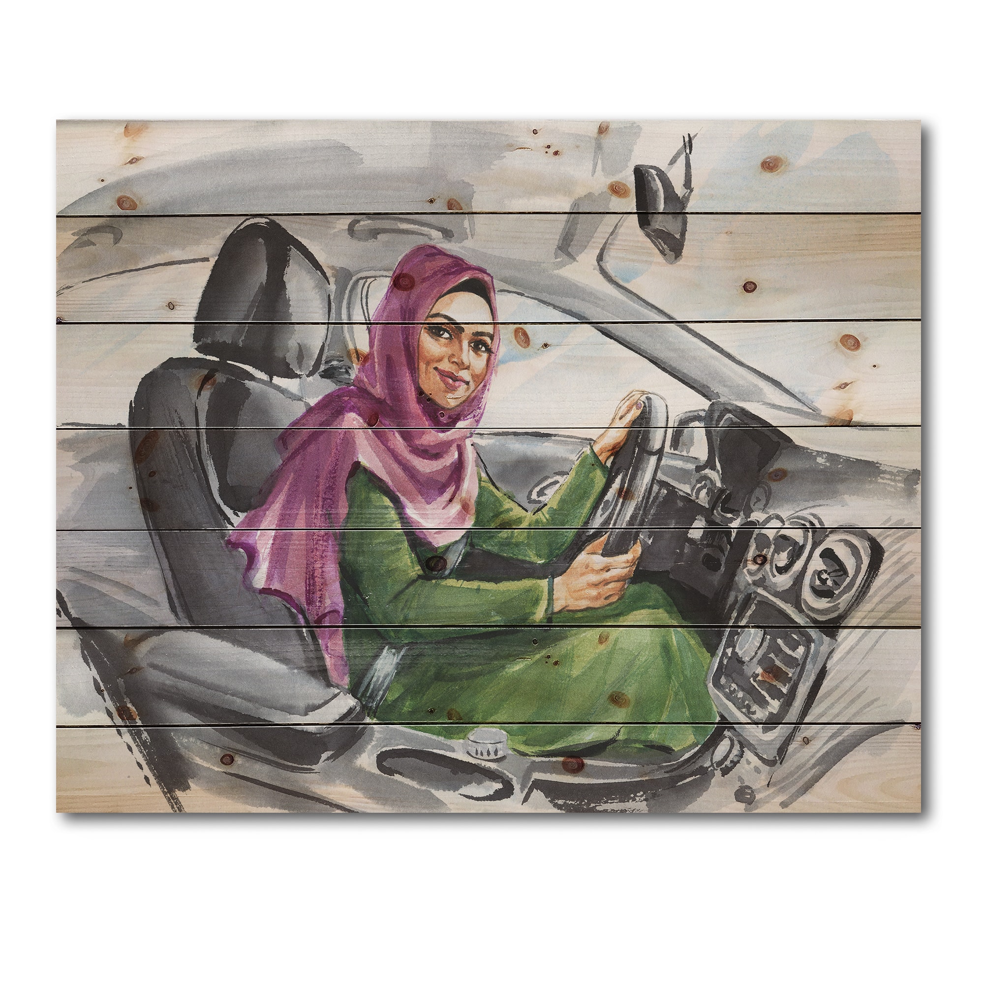 Designart - Arabian Woman Driving A Car II